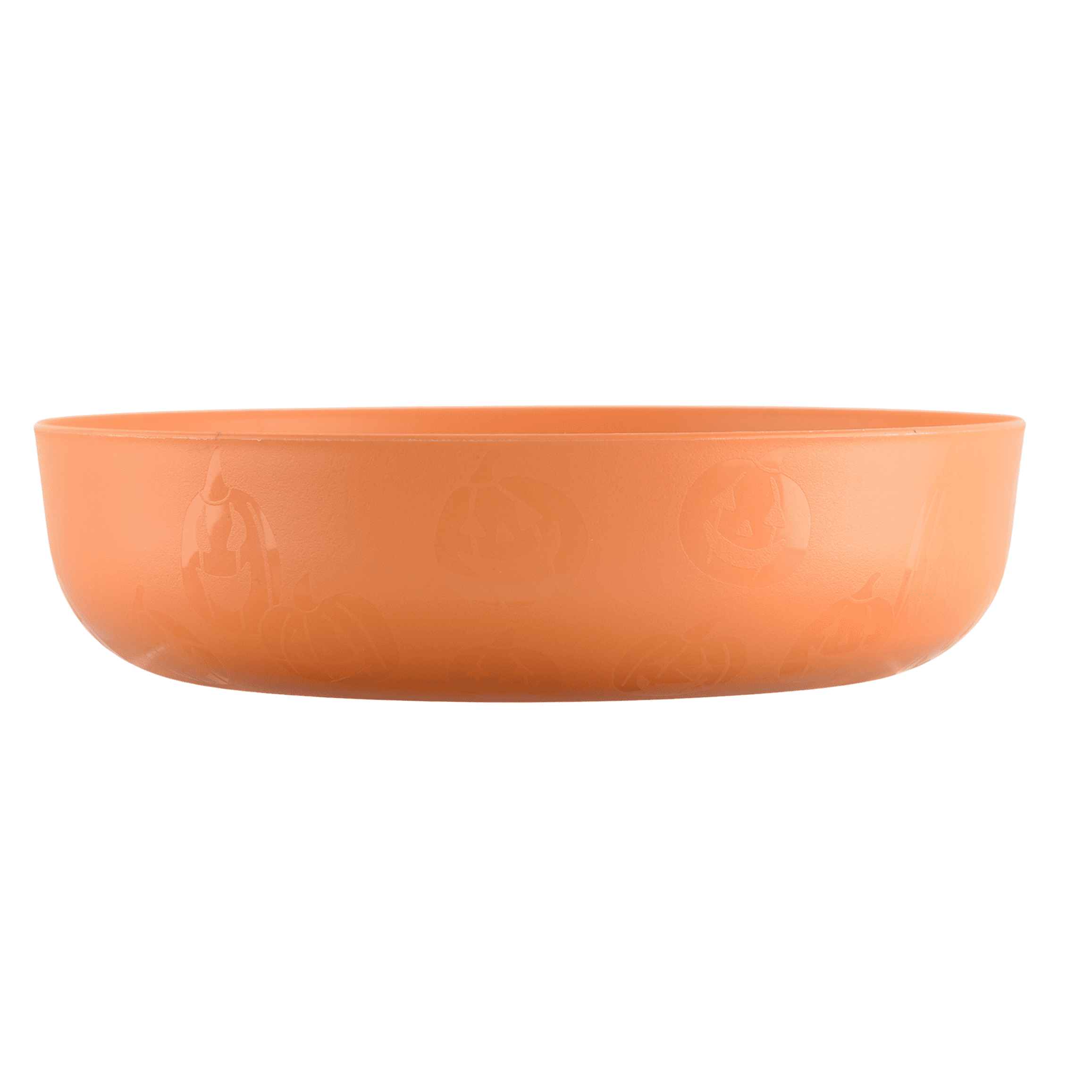 Mainstays 42 oz Round Plastic Dinner Bowl, Etched Bats, Black