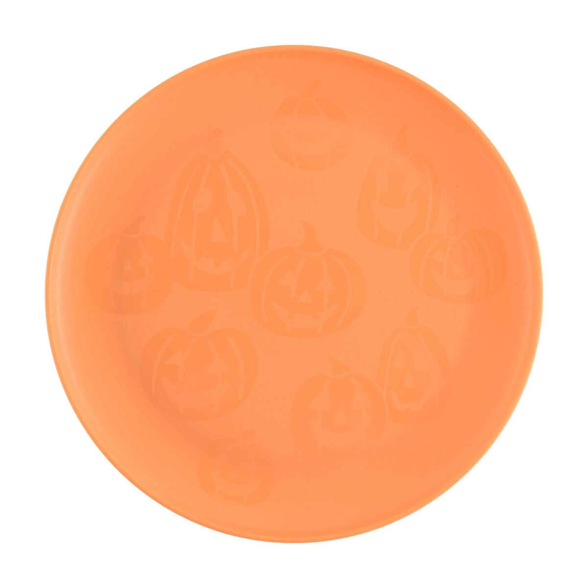 Mainstays 10.5 in Round Plastic Halloween Bats Dinner Plate, Black