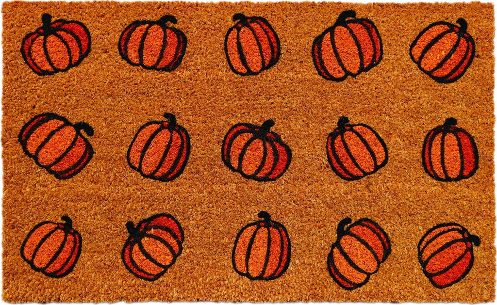 Way To Celebrate Pumpkin Halloween Coir Doormat, 18 in x 30 in