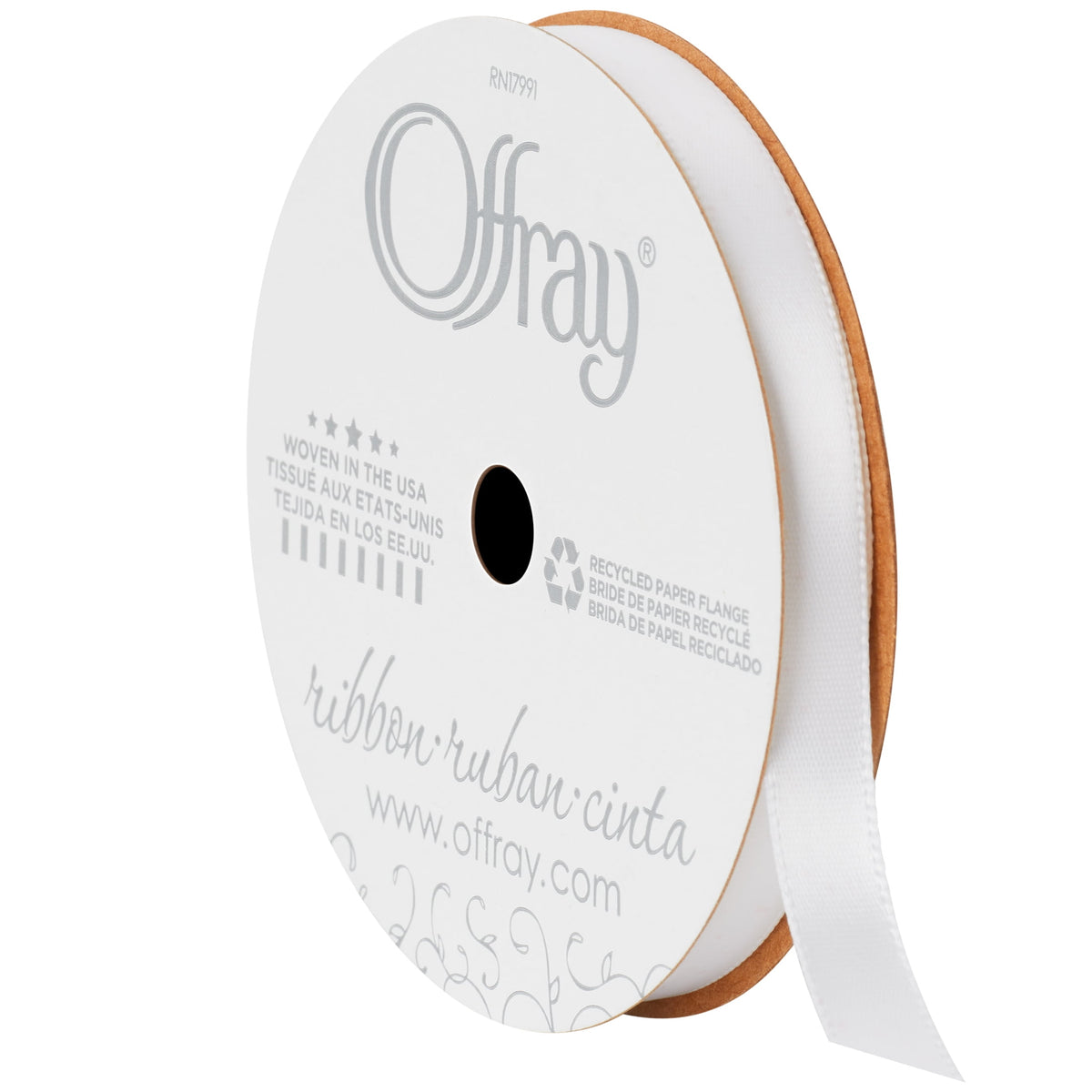 Offray Ribbon, Red Wine 3/8 inch Single Face Satin Polyester Ribbon, 18 feet