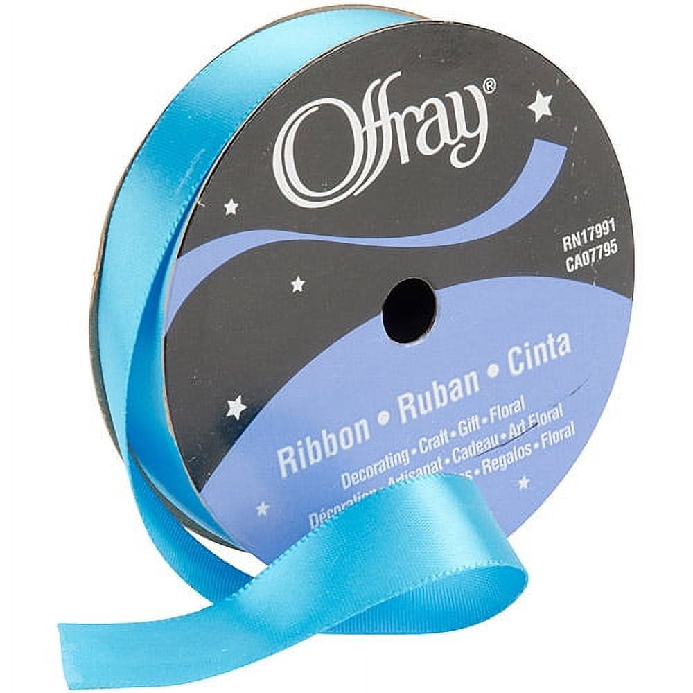 (3 pack) Offray Ribbon, Forest Green 5/8 inch Single Face Satin Polyester Ribbon, 18 feet