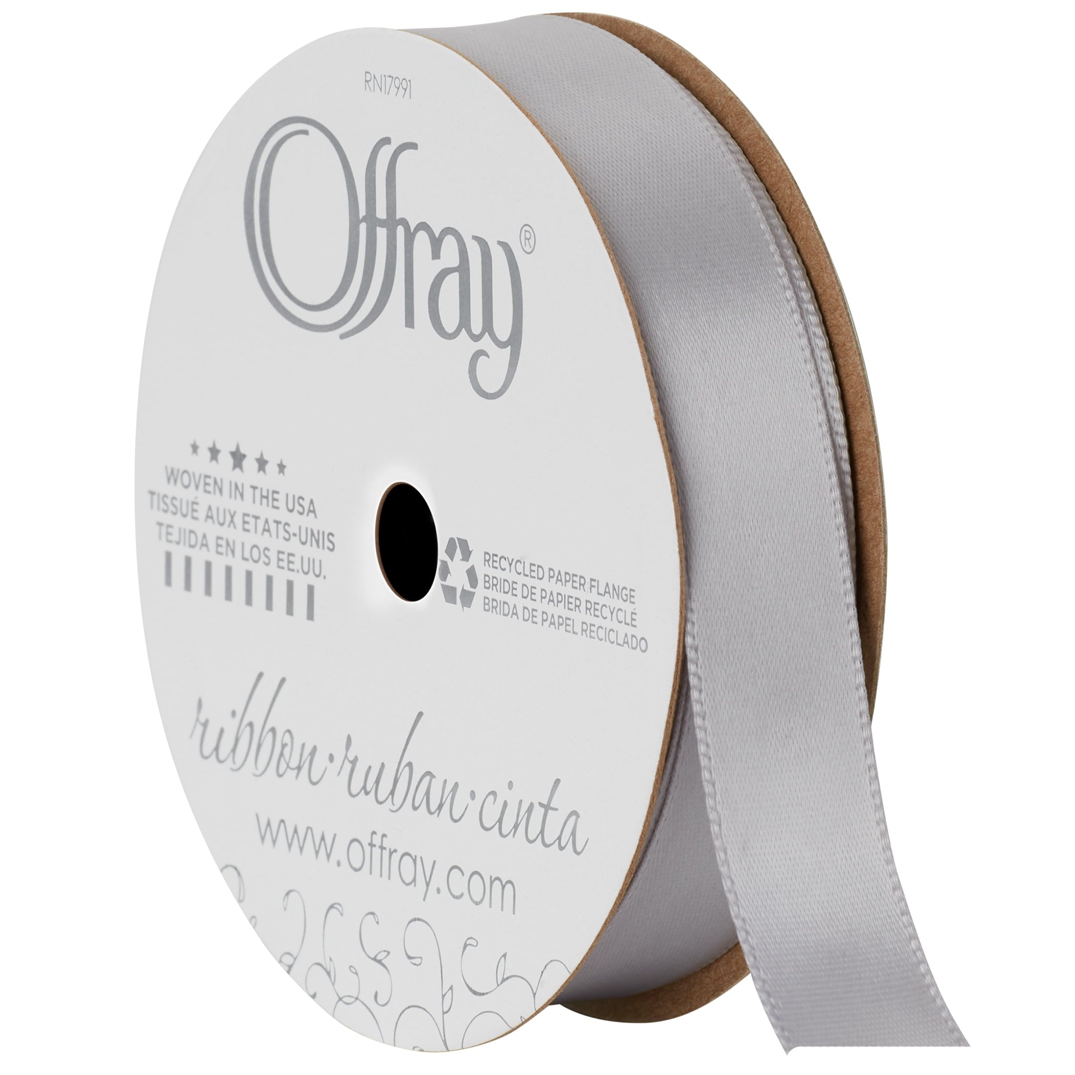 (3 pack) Offray Ribbon, Forest Green 5/8 inch Single Face Satin Polyester Ribbon, 18 feet