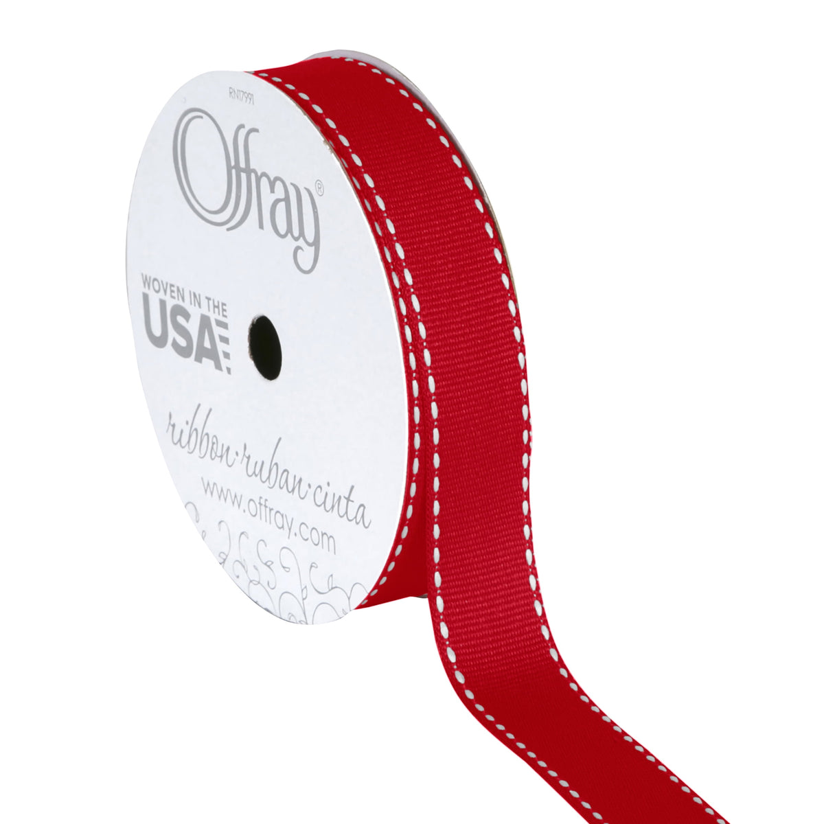 (3 pack) Offray Ribbon, Black and White 5/8 inch Grosgrain Polyester Ribbon, 9 feet