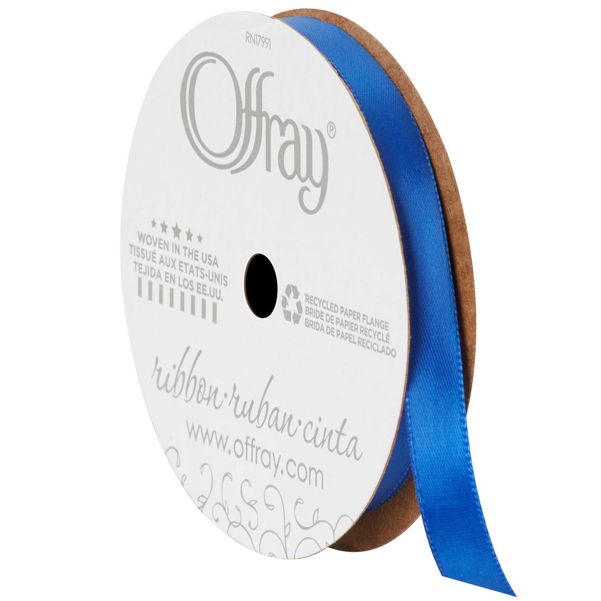 Offray Ribbon, Red Wine 3/8 inch Single Face Satin Polyester Ribbon, 18 feet