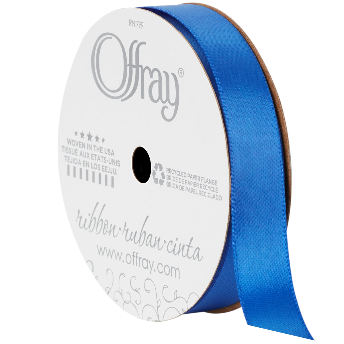 (3 pack) Offray Ribbon, Forest Green 5/8 inch Single Face Satin Polyester Ribbon, 18 feet