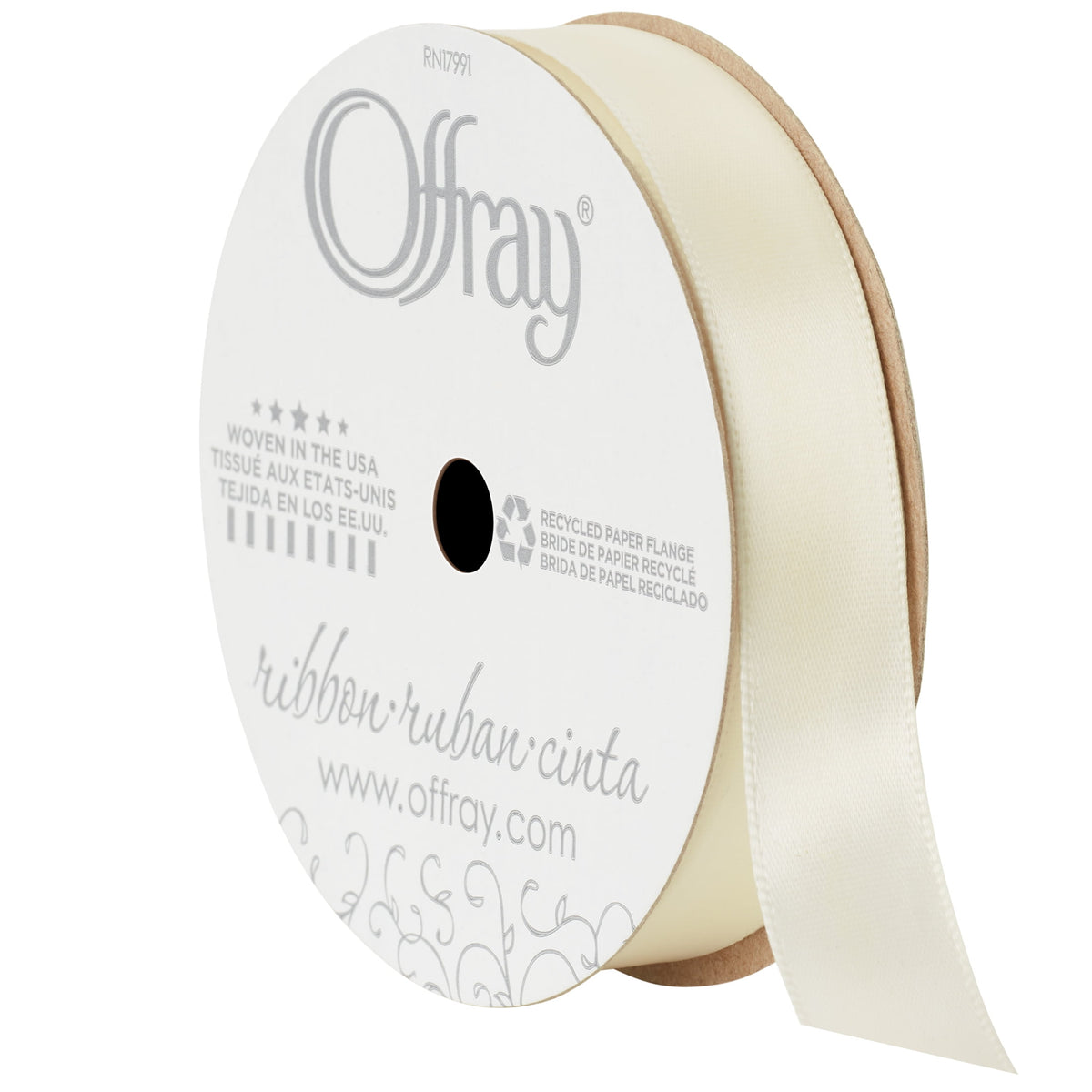 (3 pack) Offray Ribbon, Forest Green 5/8 inch Single Face Satin Polyester Ribbon, 18 feet