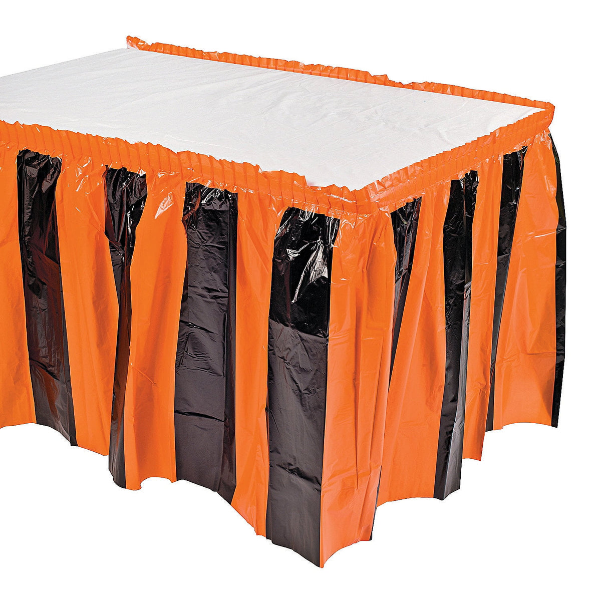 Orange & Black Tableskirt - Party Supplies - 1 Piece