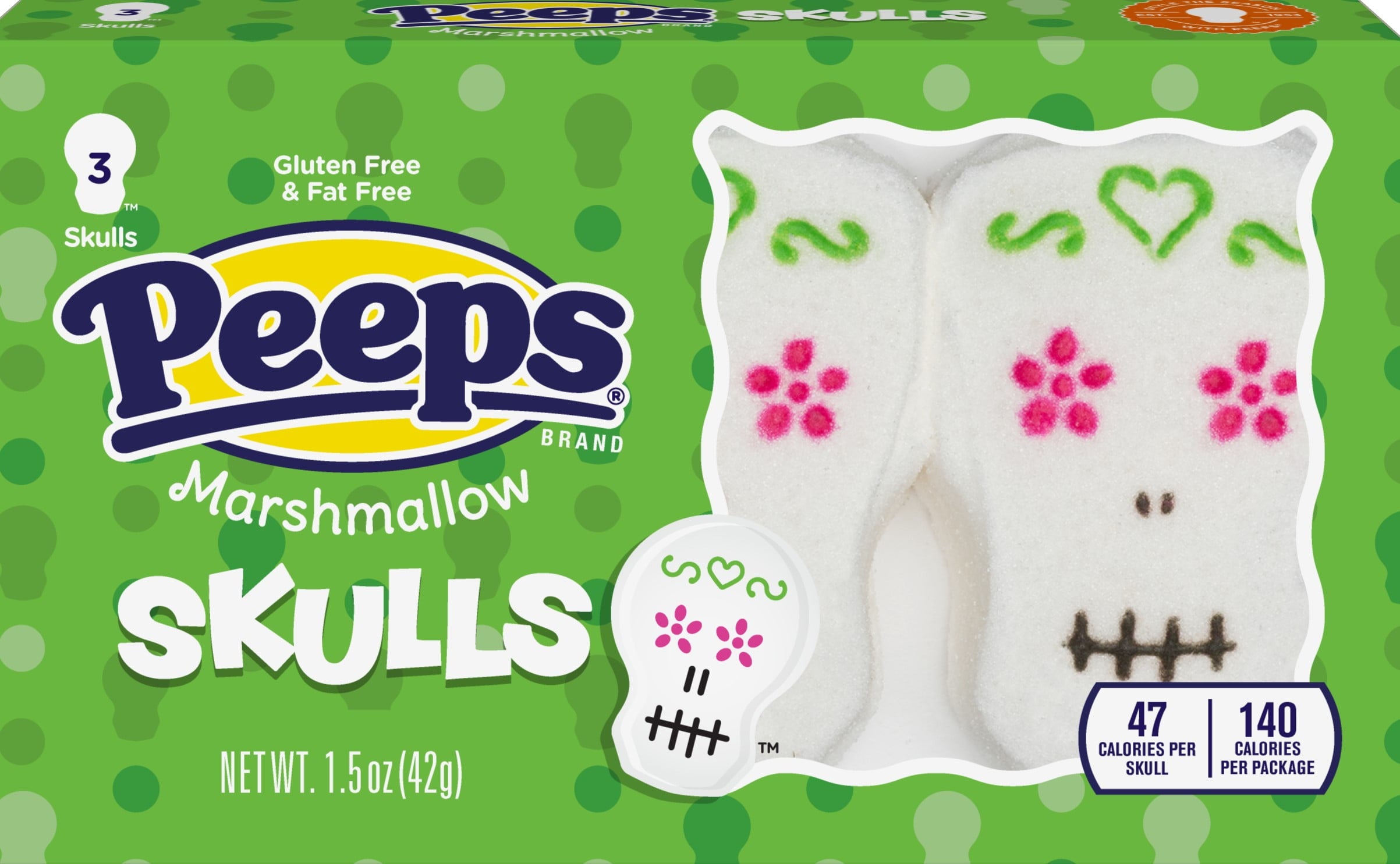 PEEPS® Marshmallow Skulls - 1.5oz (3ct)