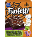 Pillsbury Funfetti Spiderweb Swirl Fudge Brownie Mix, 18.4 oz Box
