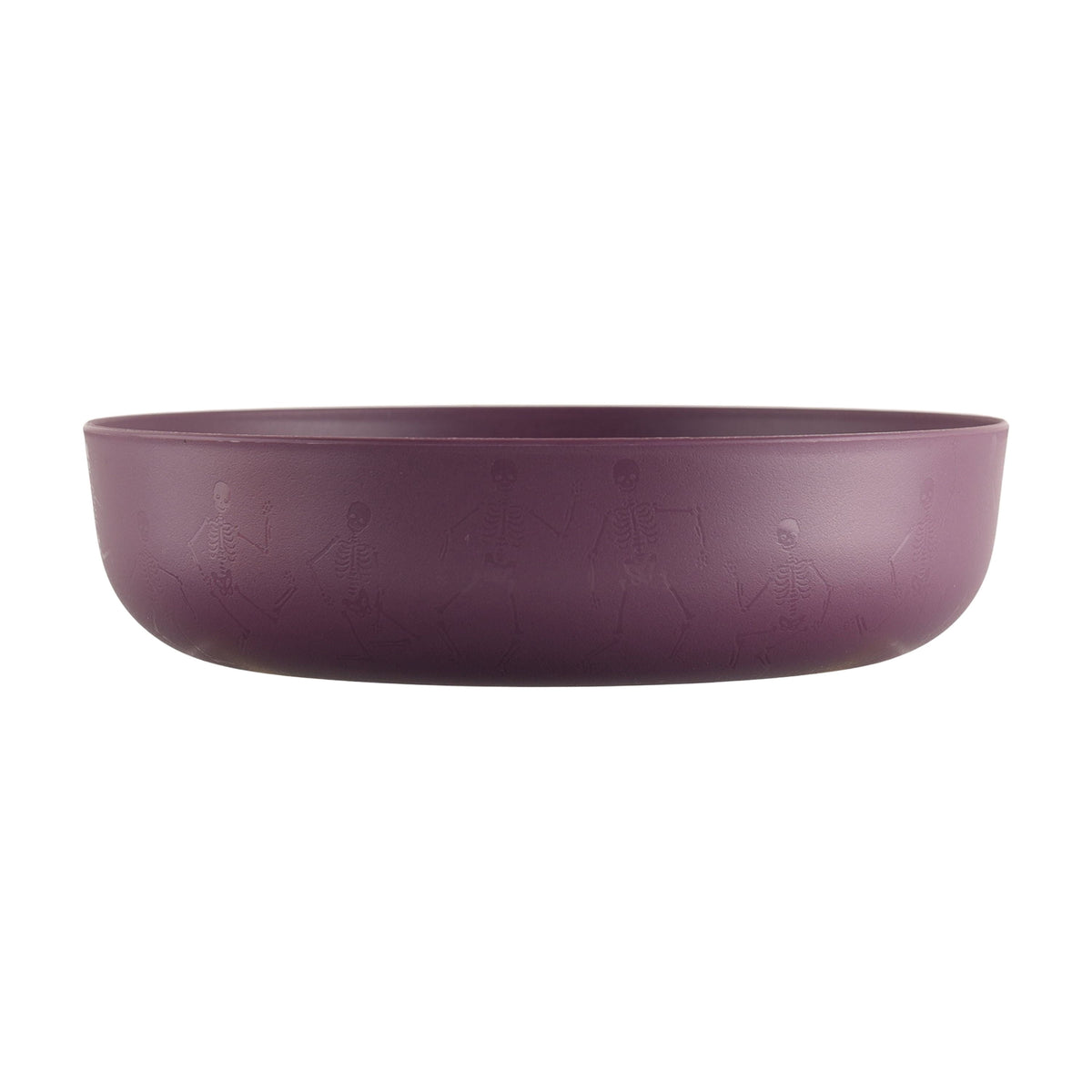 Mainstays 42 oz Round Plastic Dinner Bowl, Etched Bats, Black
