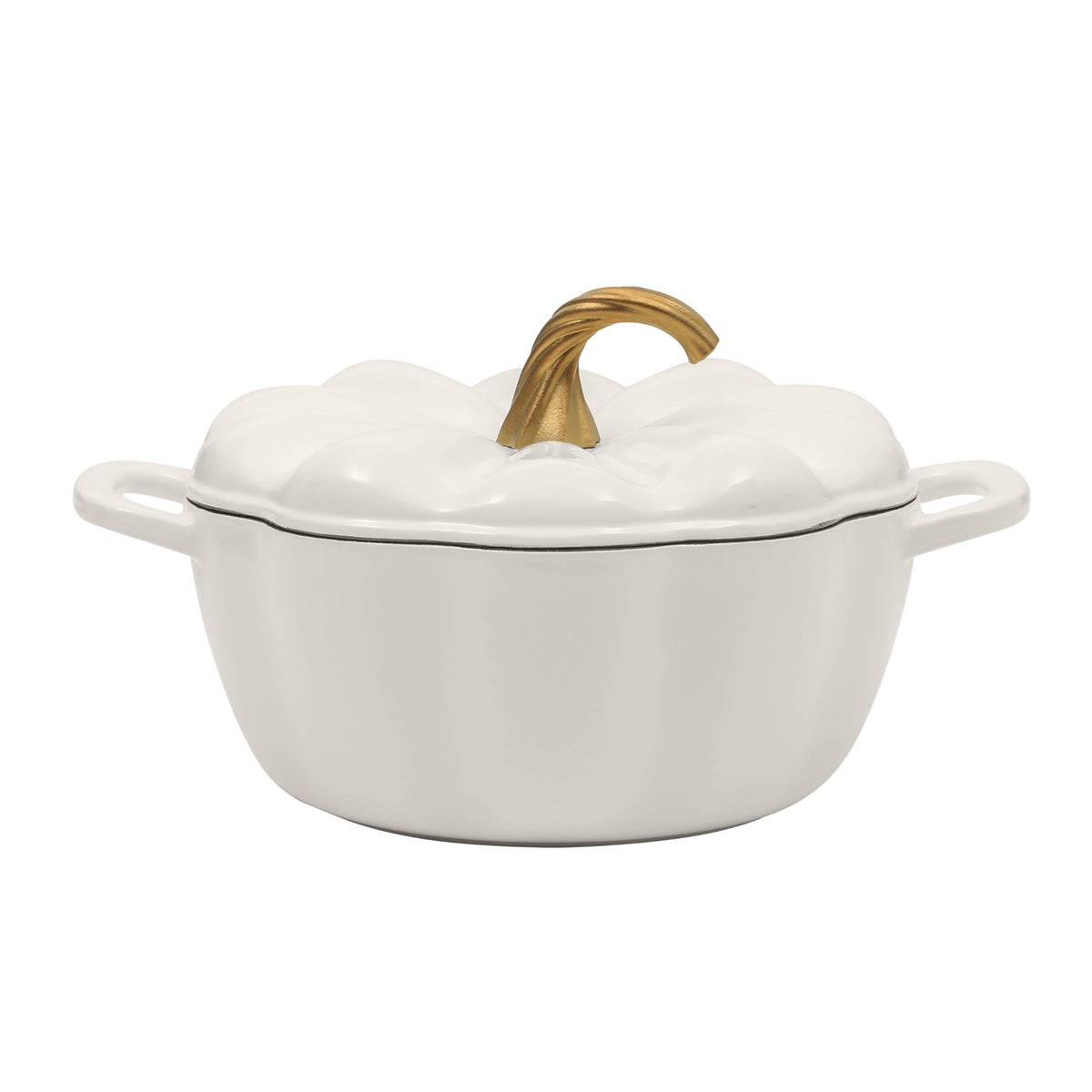 The Pioneer Woman 3.5-Quart Pumpkin Enameled Cast Iron Dutch Oven, Linen