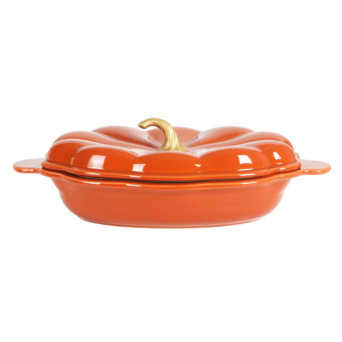 The Pioneer Woman 3-Quart Oval Pumpkin Stoneware Baker with Lid, Linen