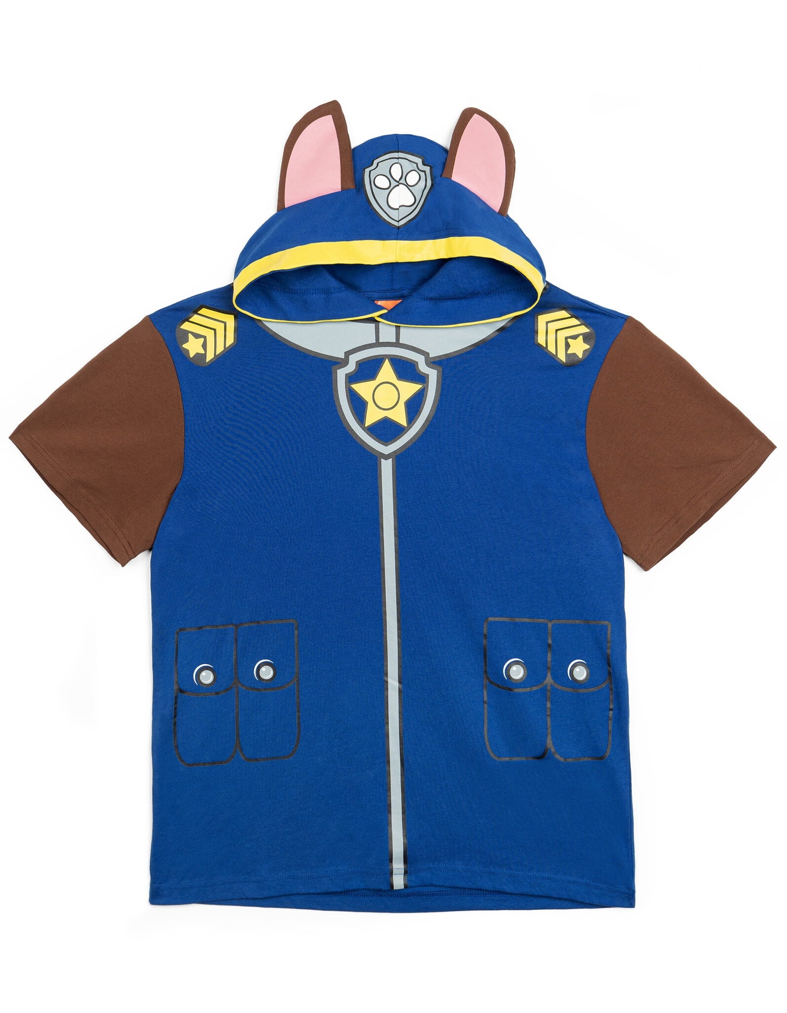 Paw Patrol Big Boys' Cosplay Hooded T-Shirt Marshall Bright Red
