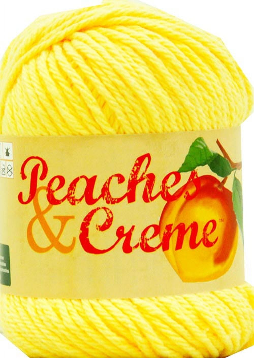 (3 pack) Peaches & Creme Solid 4 Medium Cotton Yarn, Ecru 2.5oz/70.9g, 120 Yards