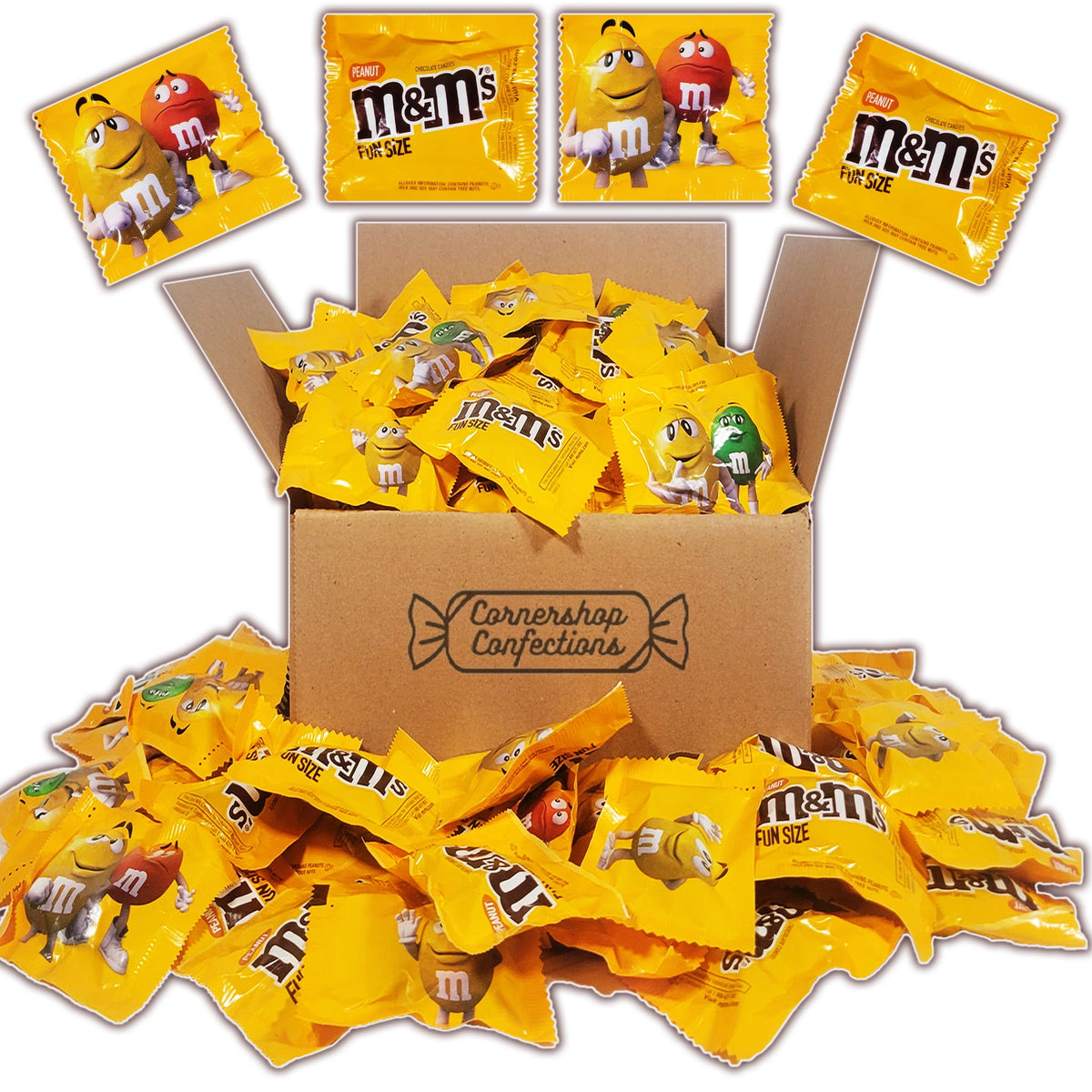 Peanut M&M's Chocolate 2 Pound Bulk Pack - 2 Pounds of Individually Sealed Fun Size Milk Chocolate Peanut M&M's - Halloween, Parties, Work Treat, Lunch Boxes in Cornershop Confections Pack