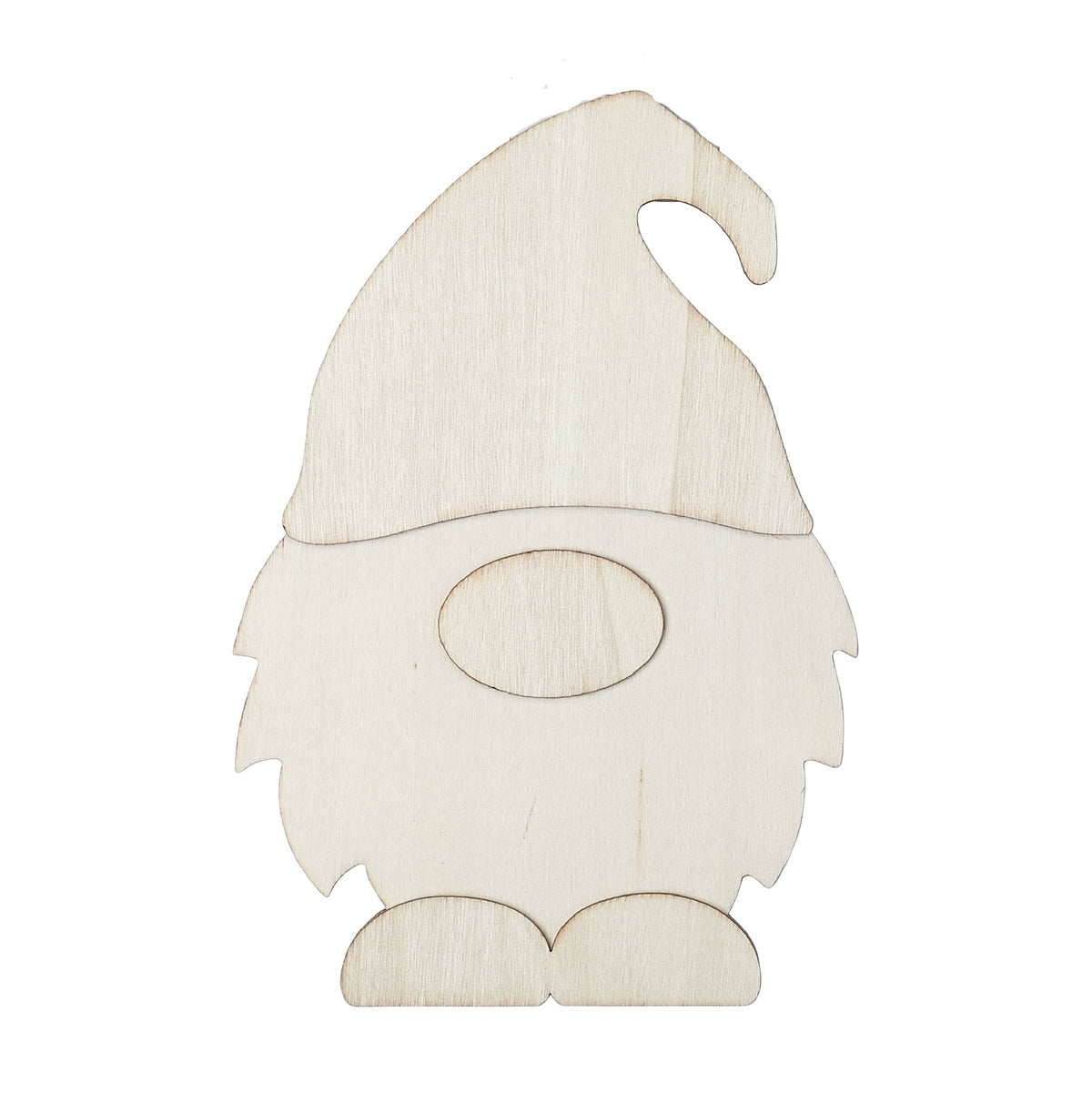 (2 pack) Plaid Surfaces Layered Wood Shape, Gnome