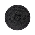Plaid Unpainted Wood Surfaces Circle Plaque, Traditional Mandala, 10"