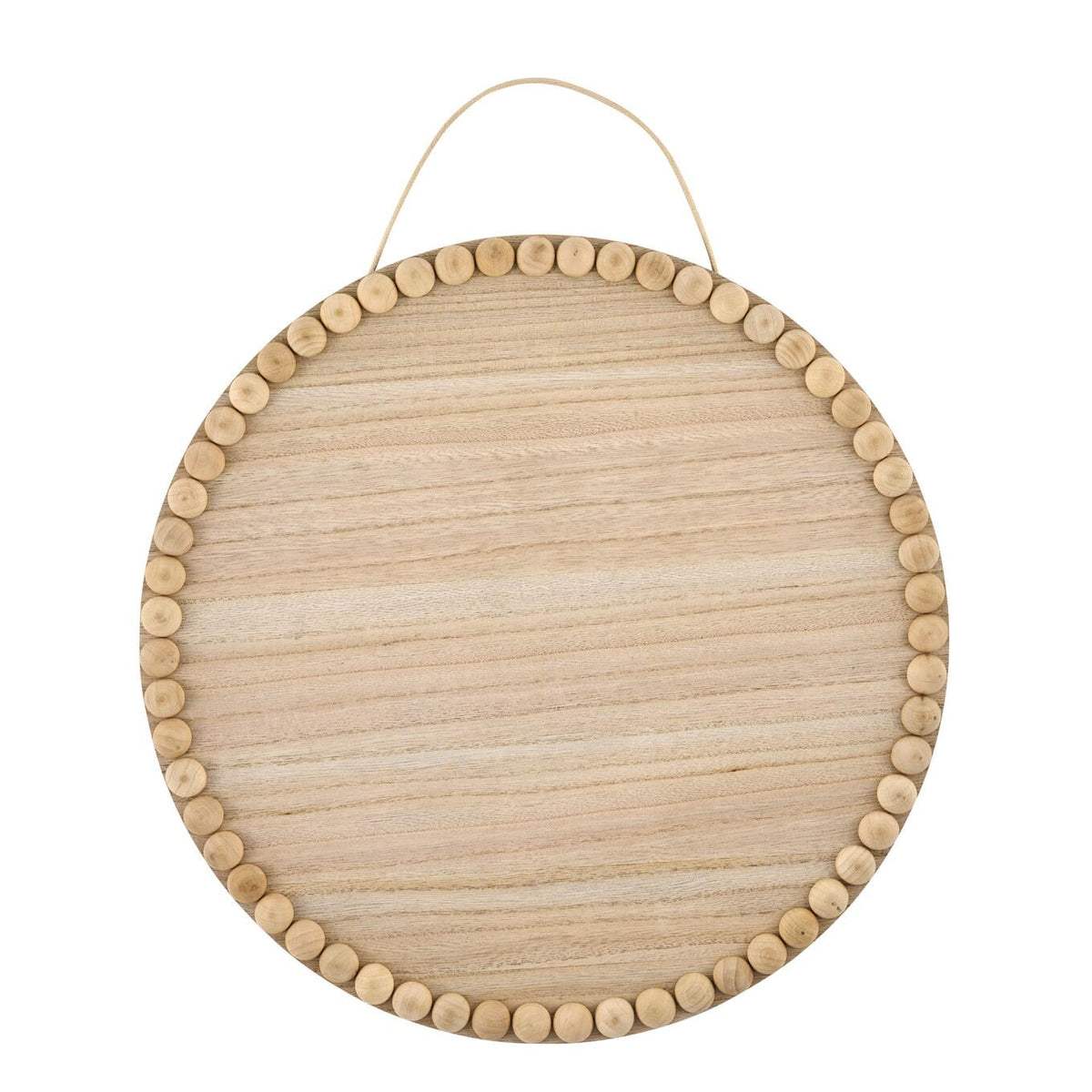 Plaid Wood Surfaces Round Beaded Edge Plaque, 15"