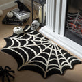 Premium Halloween Spider Web Doormat - Non-Slip Entrance Rug with Gothic Pattern for Front Door, Kitchen, Hallway, Soft PVC Material, Washable Floor Mat for Spooky Home Decor