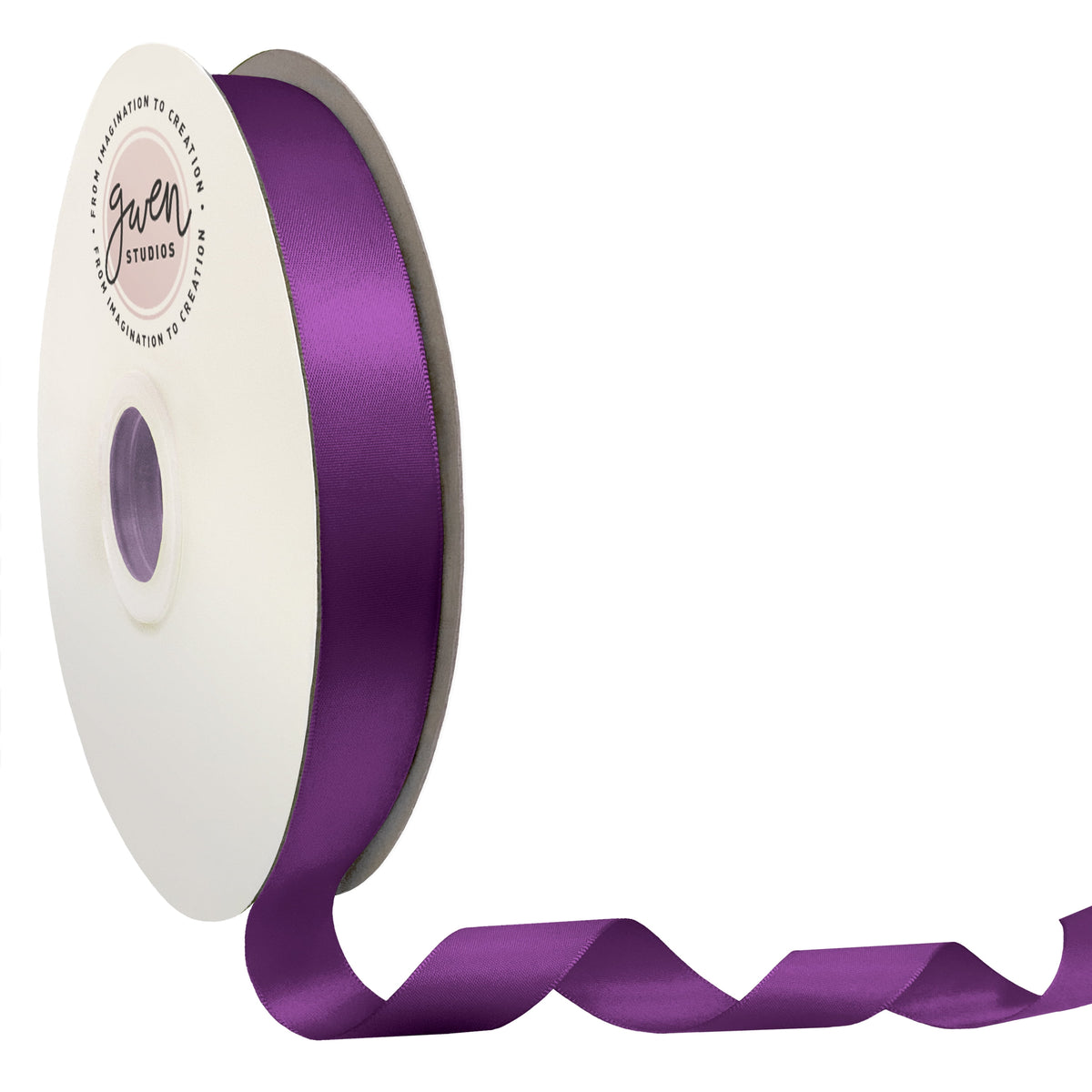White Single Faced Satin Ribbon, 7/8" x 100 Yards by Gwen Studios