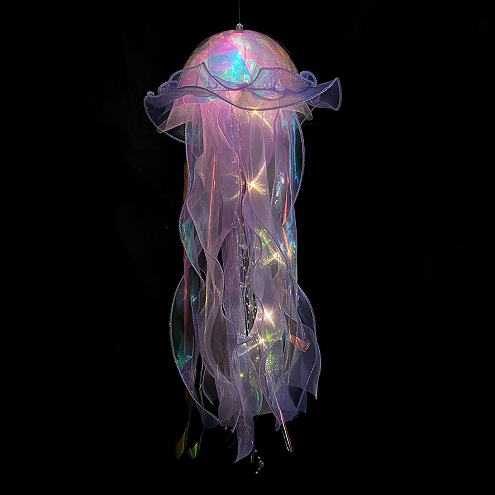Pyaiine Glowing Jellyfish Lantern Handheld Jellyfish LED Lamp Hanging Lantern Decoration New Year Eve Gadget Holiday Gift for Party