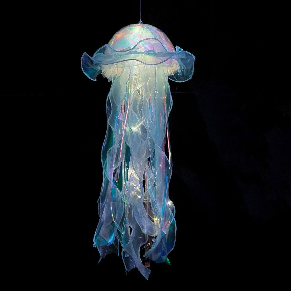 Pyaiine Glowing Jellyfish Lantern Handheld Jellyfish LED Lamp Hanging Lantern Decoration New Year Eve Gadget Holiday Gift for Party
