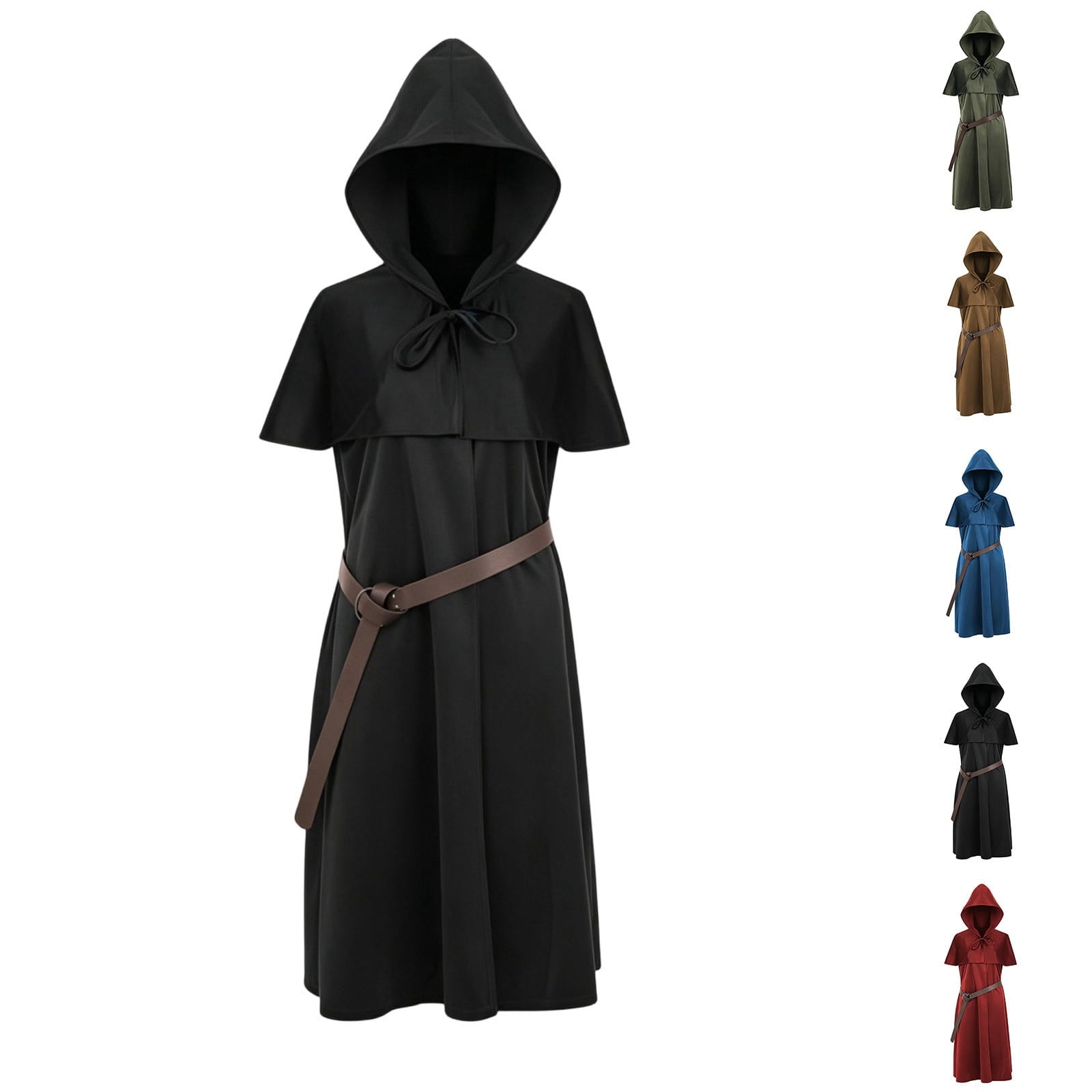 QATAINLAV Womens Gothic Hoodies Dress Fall Winter Long Sleeve Velvet Sweatshirts Cute Cat Ear Hooded Zip up Dresses with Pockets, Wine, M
