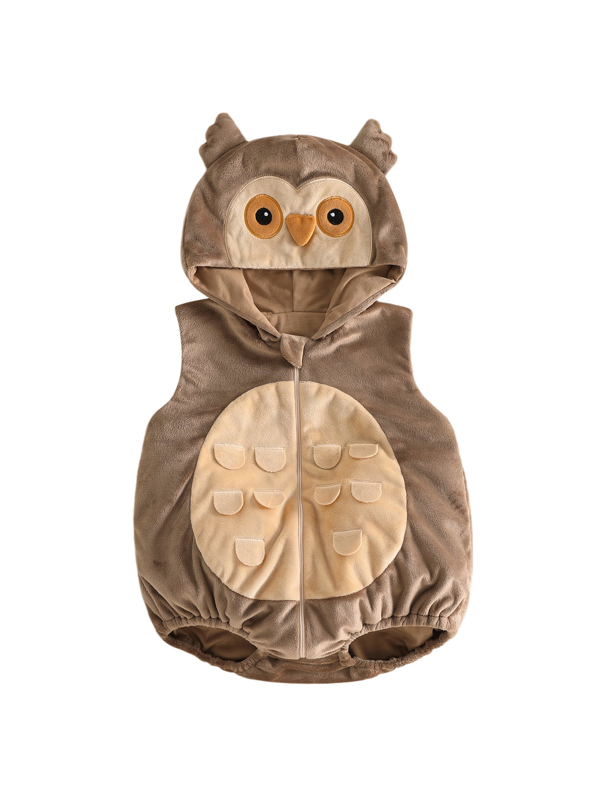 RUINIXCW Newborn Baby Boy Halloween Costume Kids Infant Animal Cosplay Outfit Toddler Fall Winter Clothes Warm Fleece Hooded Sleeveless Romper