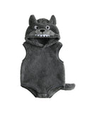 RUINIXCW Newborn Baby Boy Halloween Wolf Costume Kids Infant Animal Cosplay Outfit Toddler Fall Winter Clothes Warm Fleece Hooded Sleeveless Romper