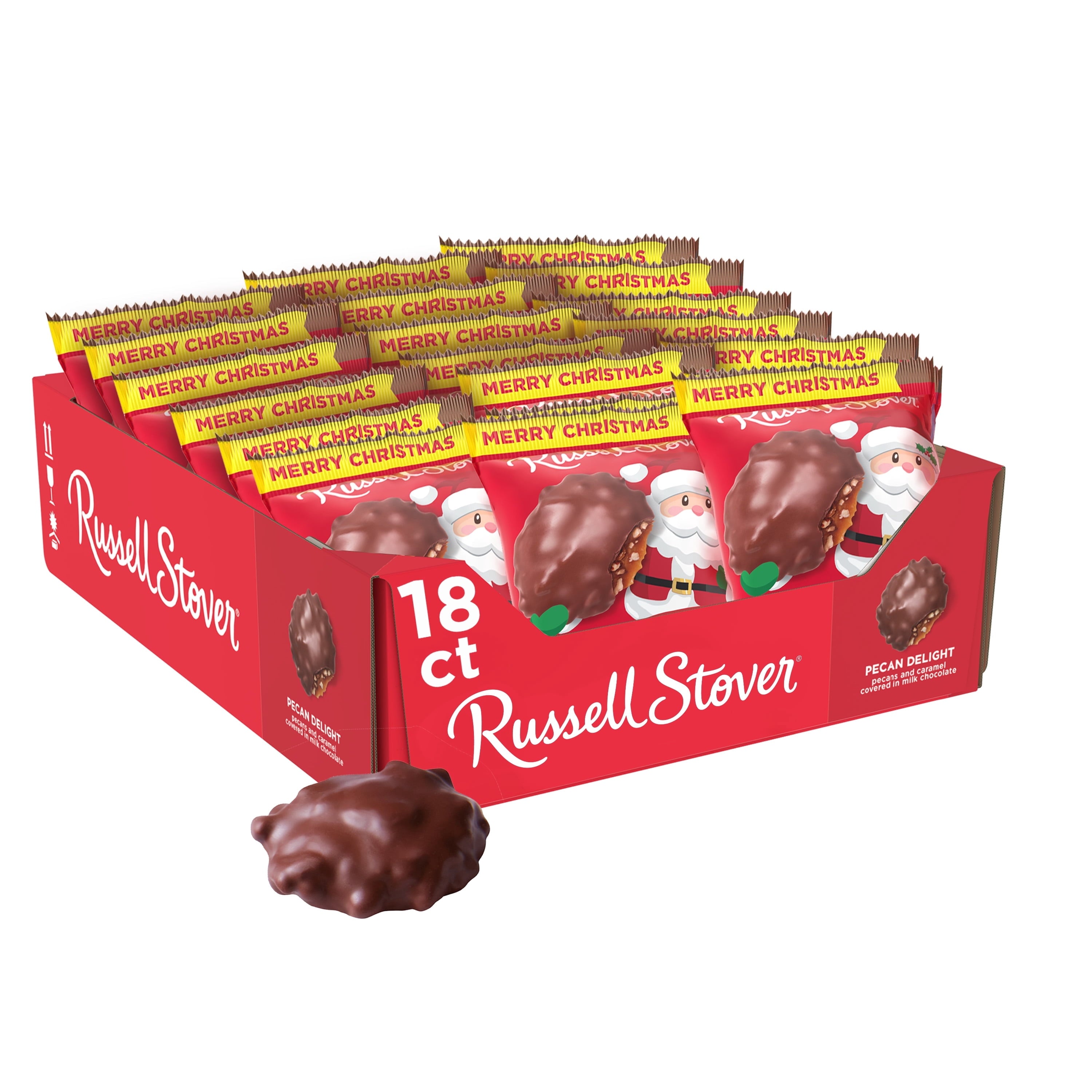 RUSSELL STOVER Christmas Dark Chocolate Marshmallow Ornament, 1.3 oz.