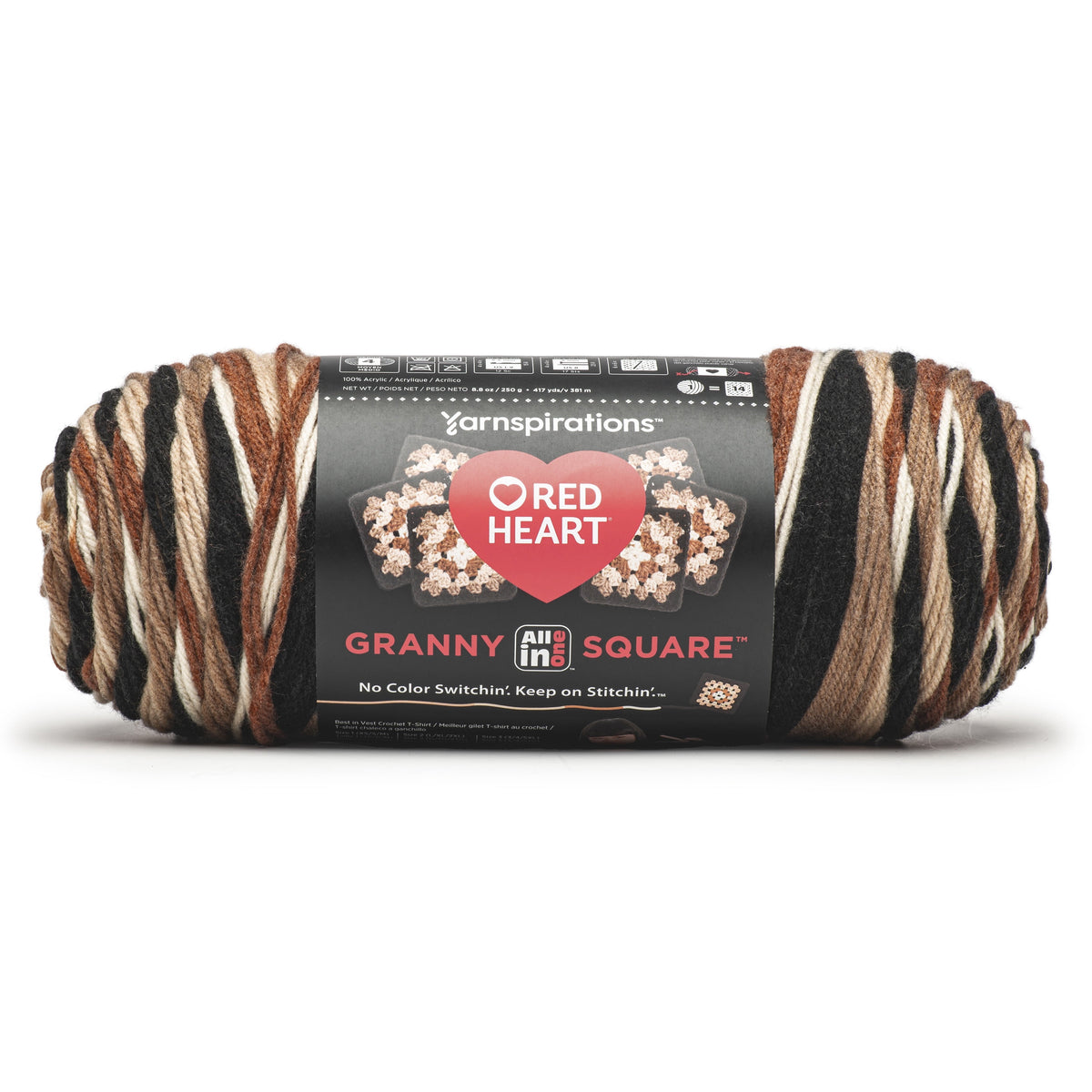 Red Heart Granny Square Yarn, Soft White - Frigid, #4 Medium, Acrylic, 8.8oz/250g, 417 Yards