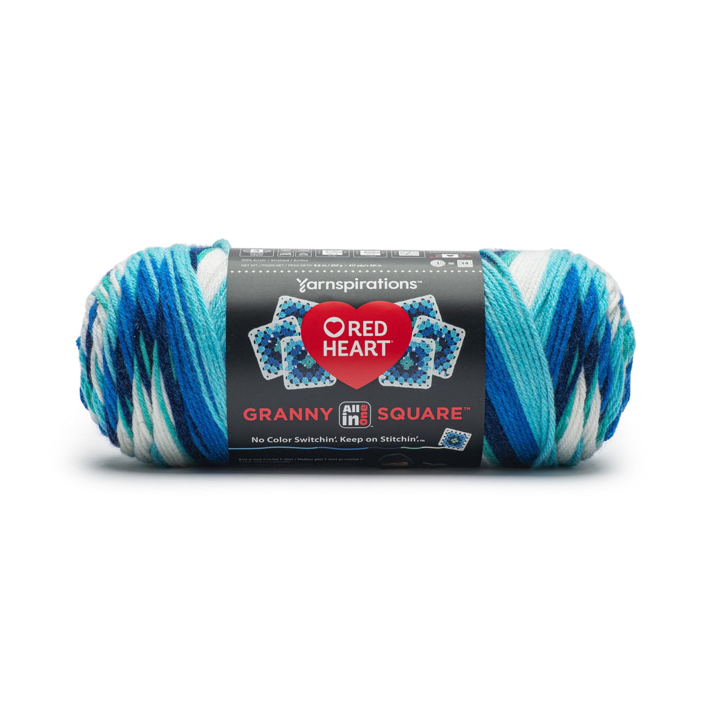 Red Heart Granny Square Yarn, Soft White - Frigid, #4 Medium, Acrylic, 8.8oz/250g, 417 Yards