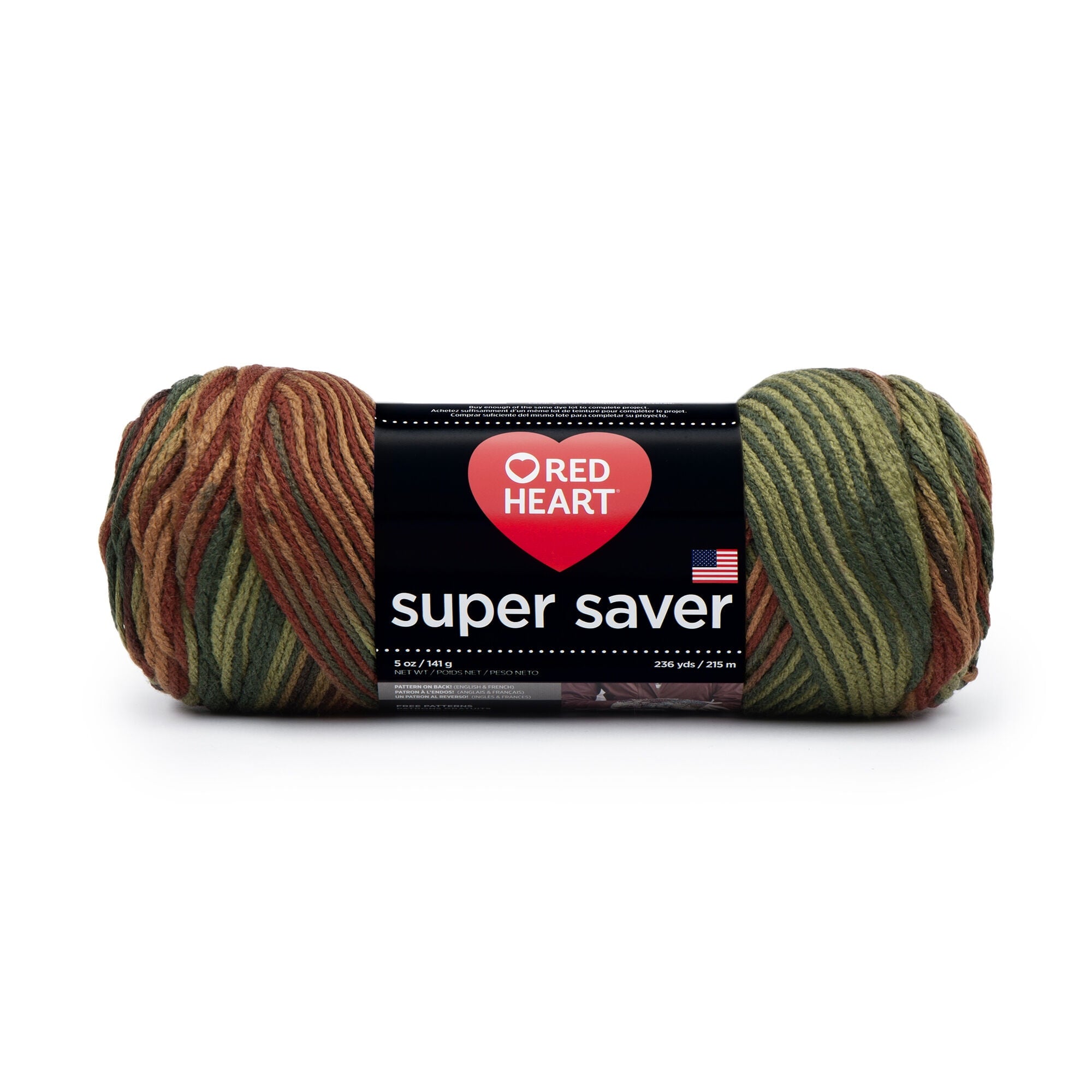 Red Heart® Super Saver® 4 Medium Acrylic Yarn, Bonbon Print 5oz/142g, 236 Yards
