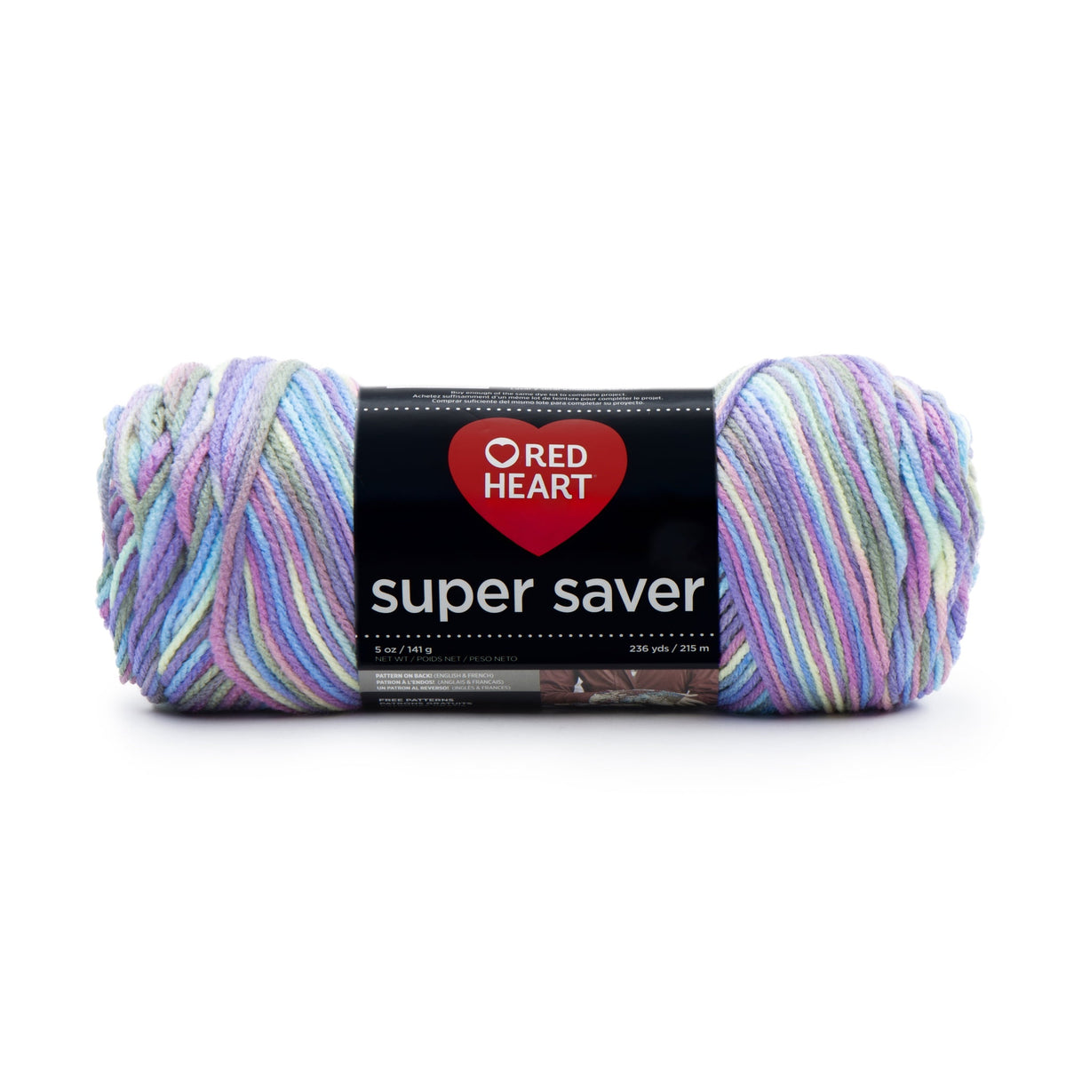 Red Heart® Super Saver® 4 Medium Acrylic Yarn, Bonbon Print 5oz/142g, 236 Yards