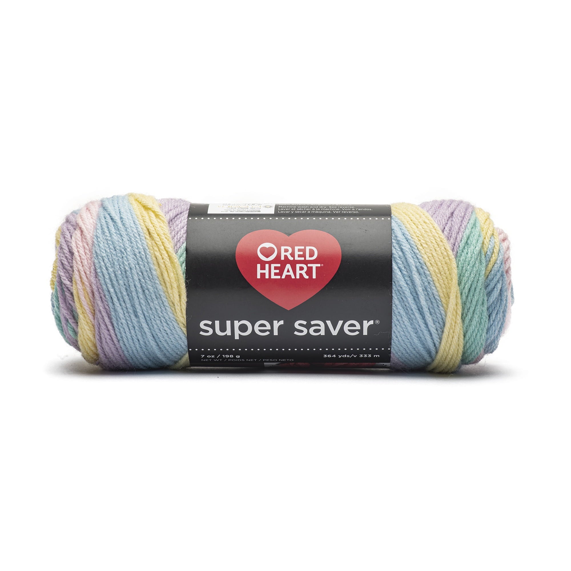 Red Heart® Super Saver® 4 Medium Acrylic Yarn, Bonbon Print 5oz/142g, 236 Yards