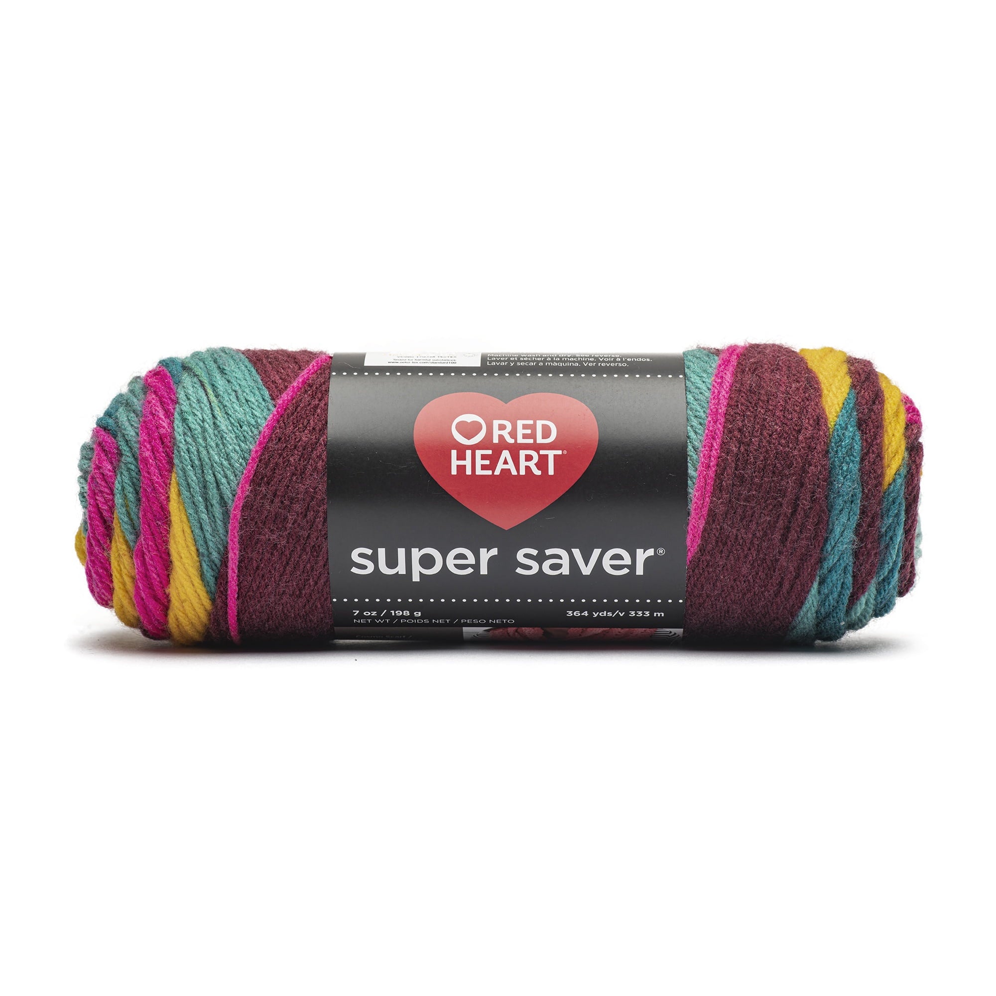 Red Heart® Super Saver® 4 Medium Acrylic Yarn, Bonbon Print 5oz/142g, 236 Yards