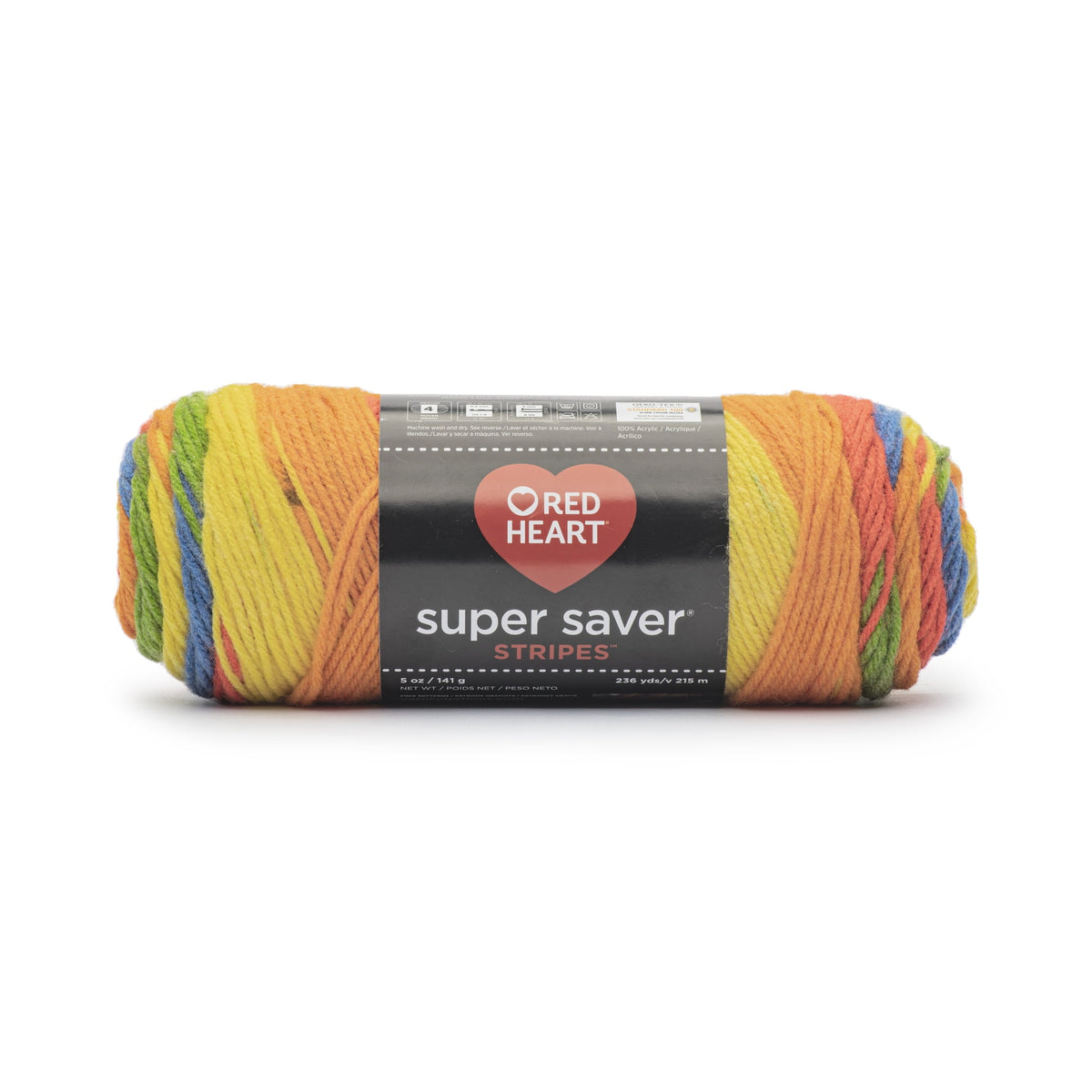 Red Heart® Super Saver® 4 Medium Acrylic Yarn, Bonbon Print 5oz/142g, 236 Yards