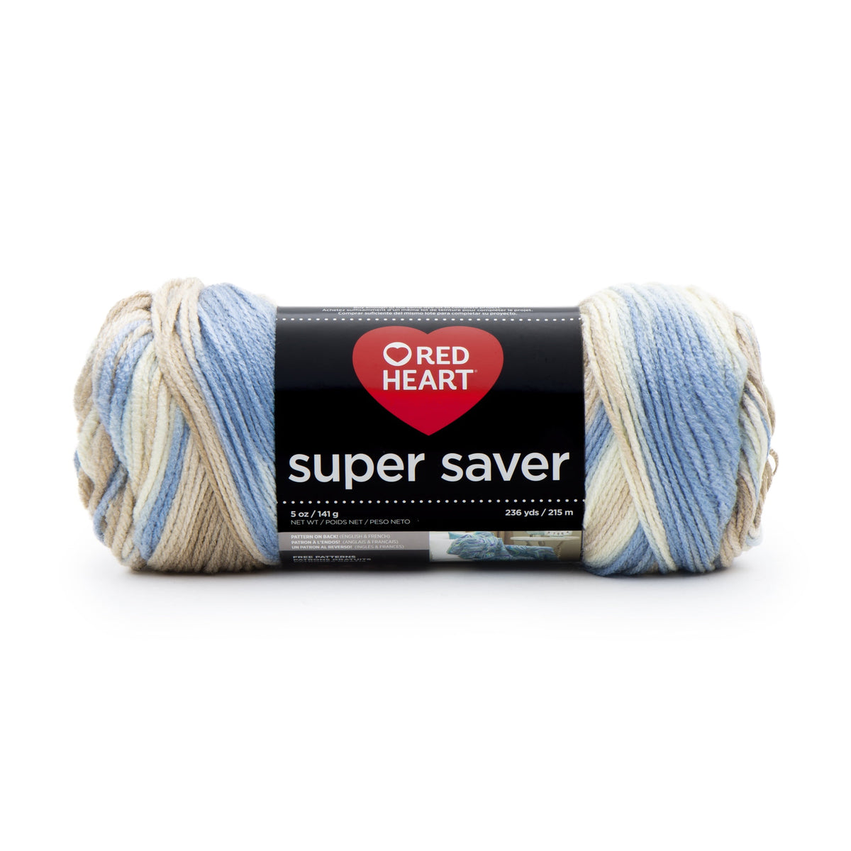 Red Heart® Super Saver® 4 Medium Acrylic Yarn, Bonbon Print 5oz/142g, 236 Yards