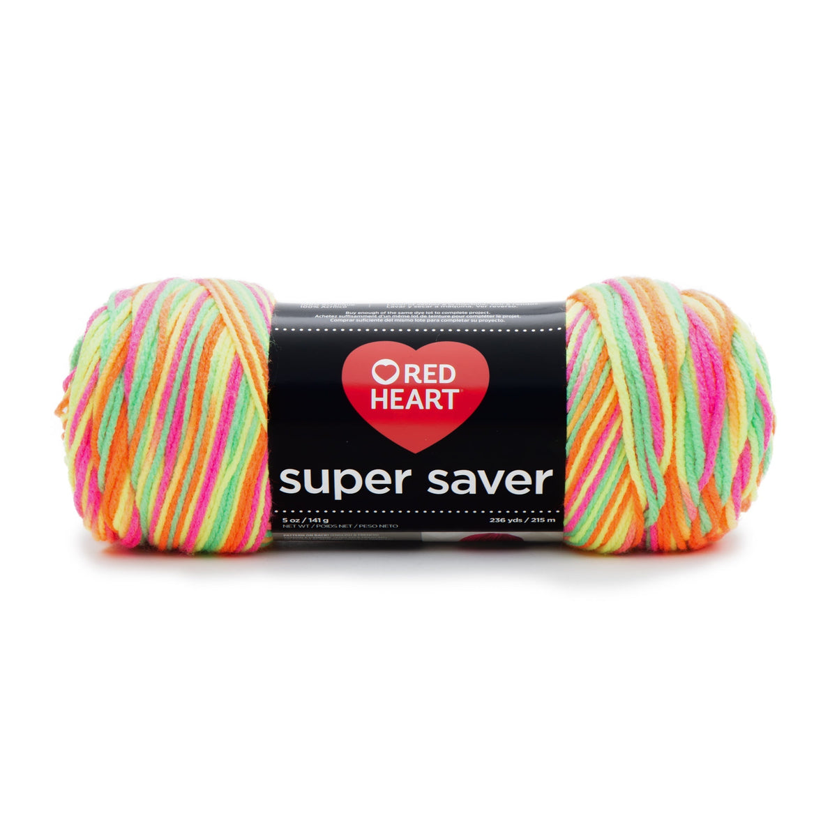Red Heart® Super Saver® 4 Medium Acrylic Yarn, Bonbon Print 5oz/142g, 236 Yards