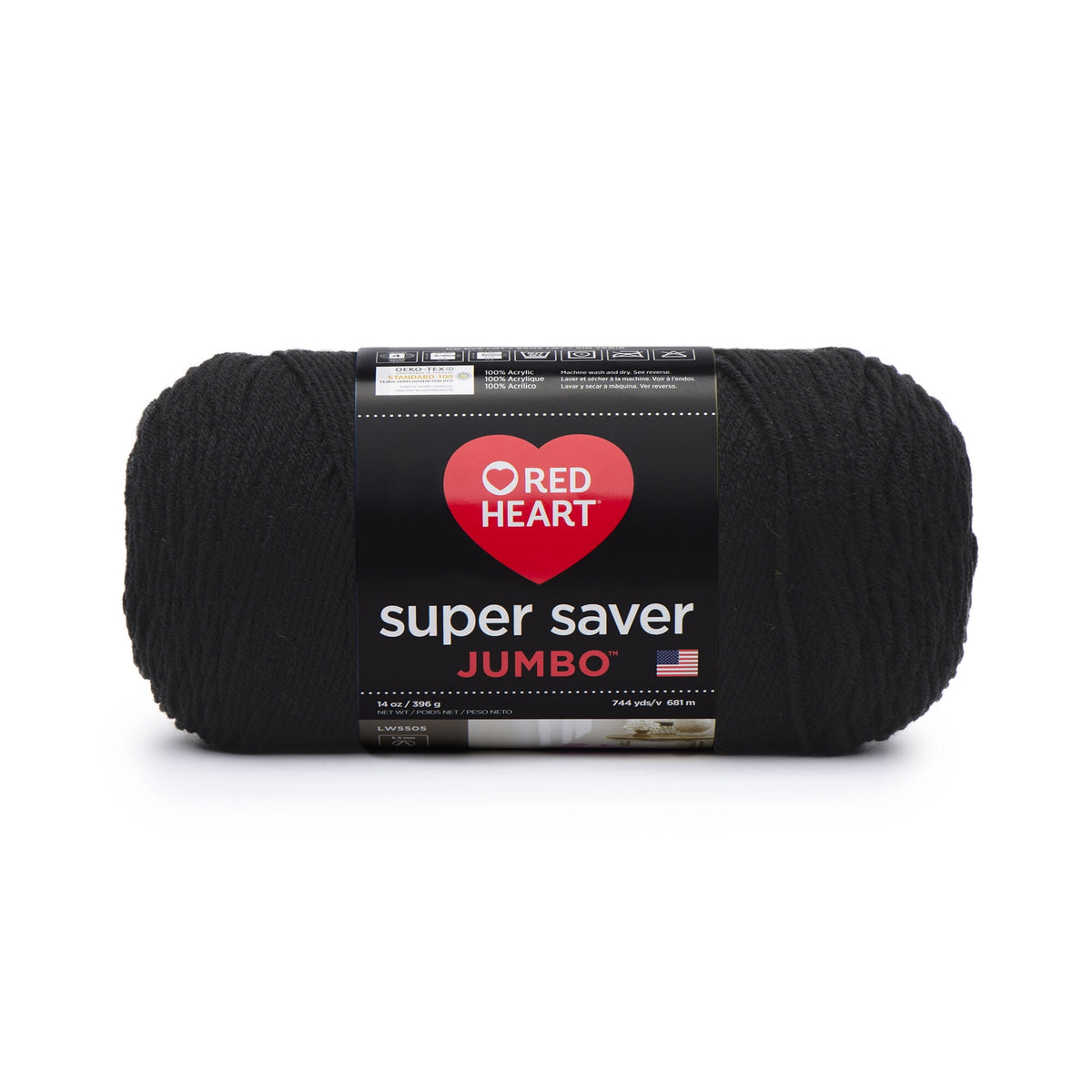 Red Heart® Super Saver® Jumbo #4 Medium Acrylic Yarn, White 14oz/396g, 744 Yards