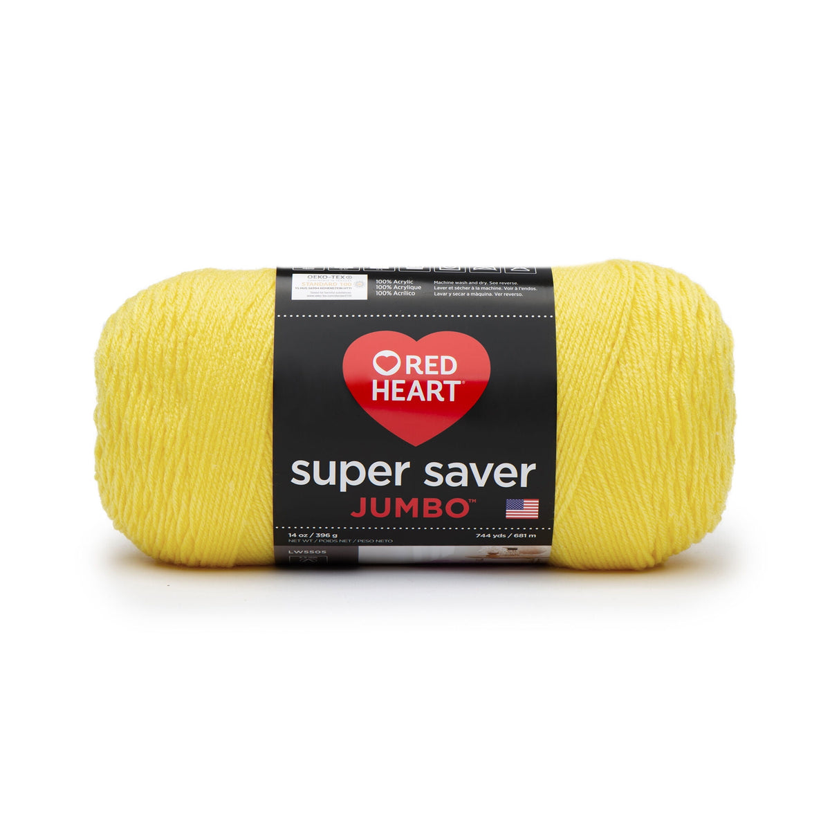Red Heart® Super Saver® Jumbo #4 Medium Acrylic Yarn, White 14oz/396g, 744 Yards