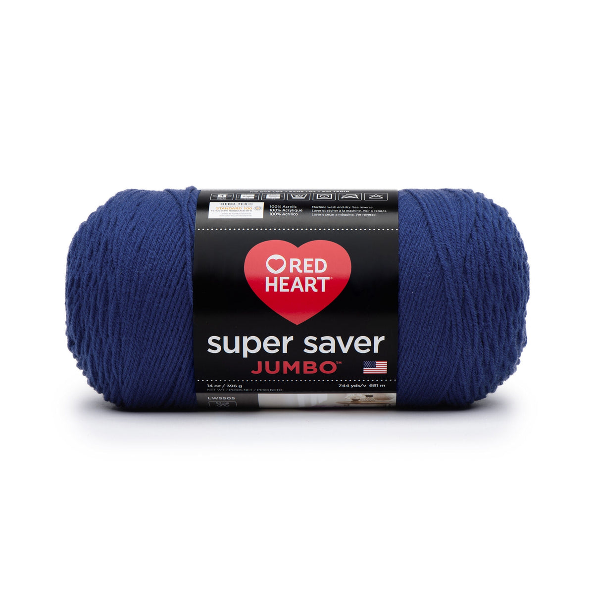 Red Heart® Super Saver® Jumbo #4 Medium Acrylic Yarn, White 14oz/396g, 744 Yards