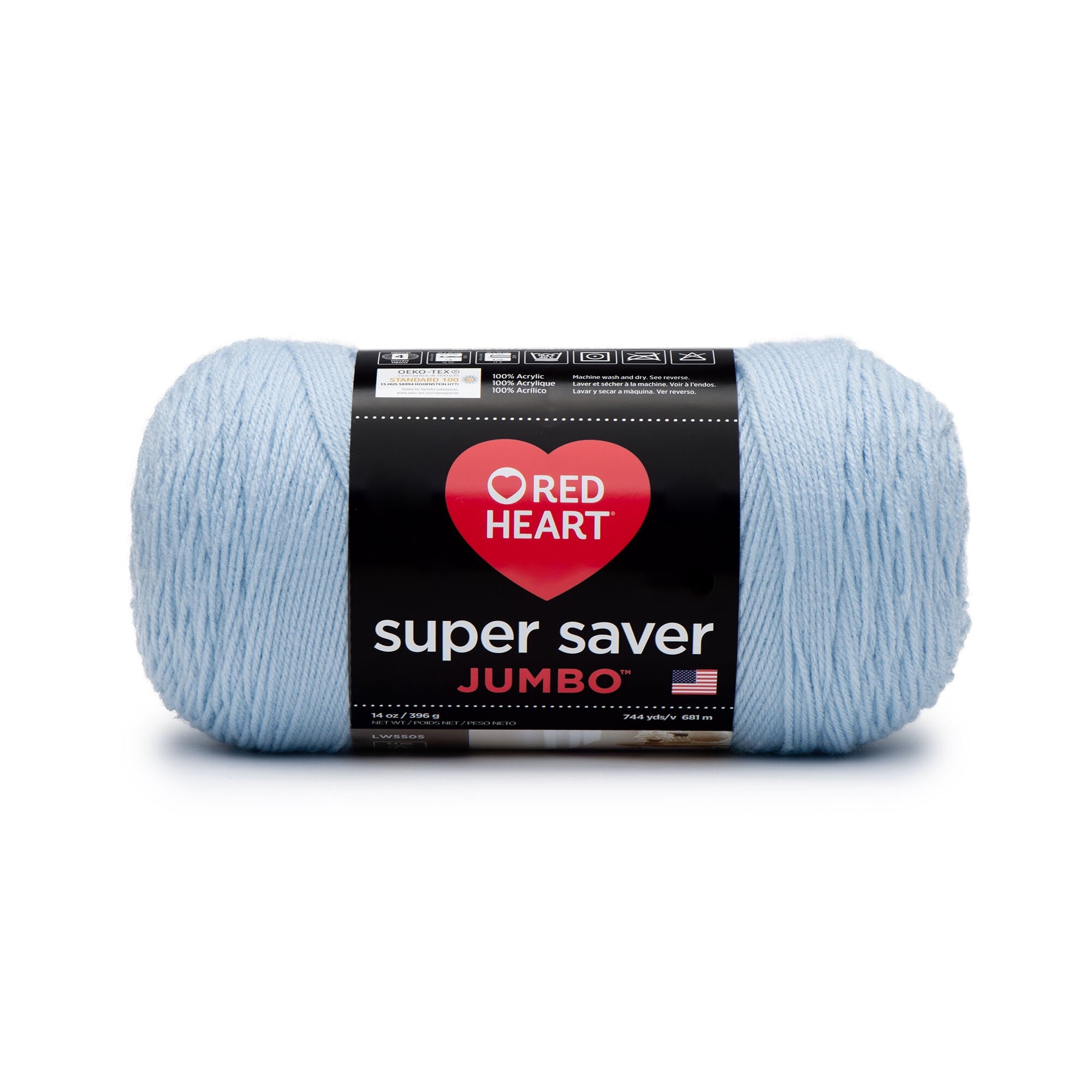 Red Heart® Super Saver® Jumbo #4 Medium Acrylic Yarn, White 14oz/396g, 744 Yards