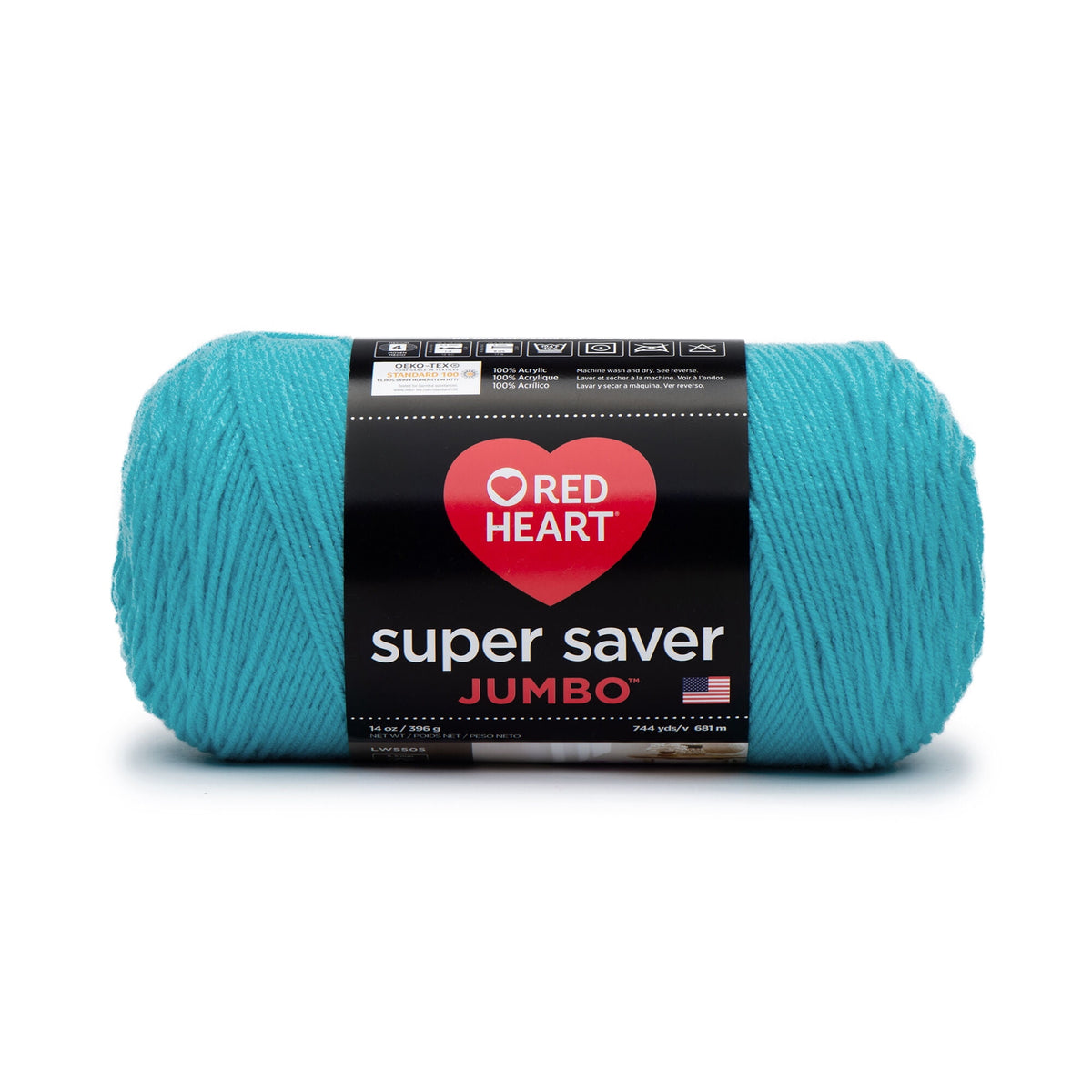 Red Heart® Super Saver® Jumbo #4 Medium Acrylic Yarn, White 14oz/396g, 744 Yards