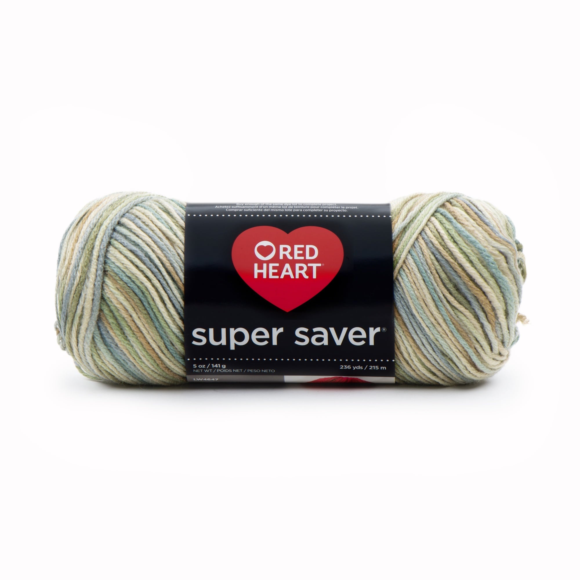 Red Heart® Super Saver® 4 Medium Acrylic Yarn, Bonbon Print 5oz/142g, 236 Yards