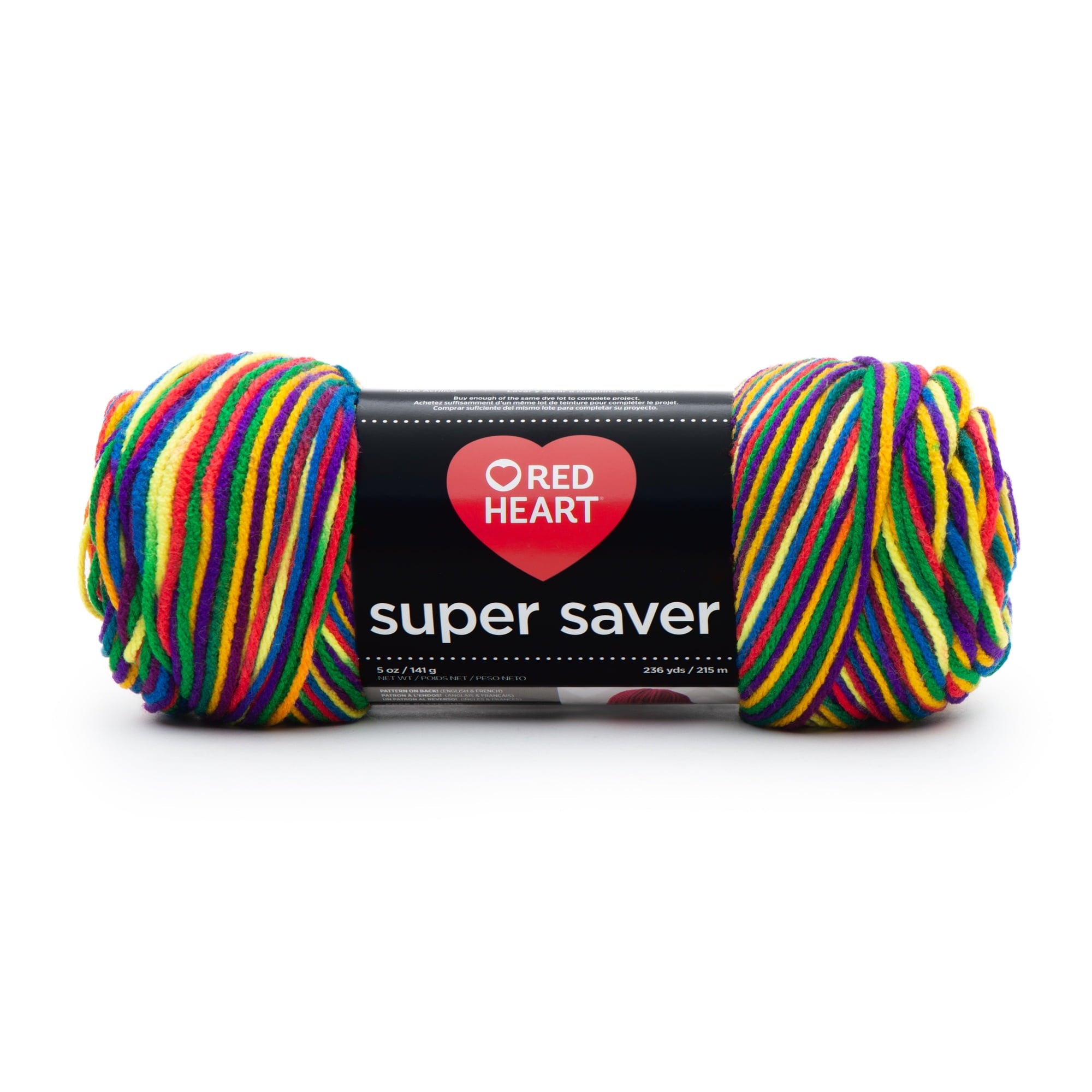 Red Heart® Super Saver® 4 Medium Acrylic Yarn, Bonbon Print 5oz/142g, 236 Yards