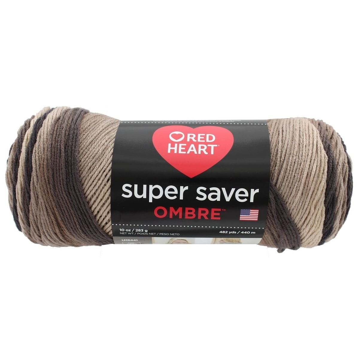 Red Heart Super Saver Ombre Yarn, Violet, 10oz(283g), Medium, Acrylic