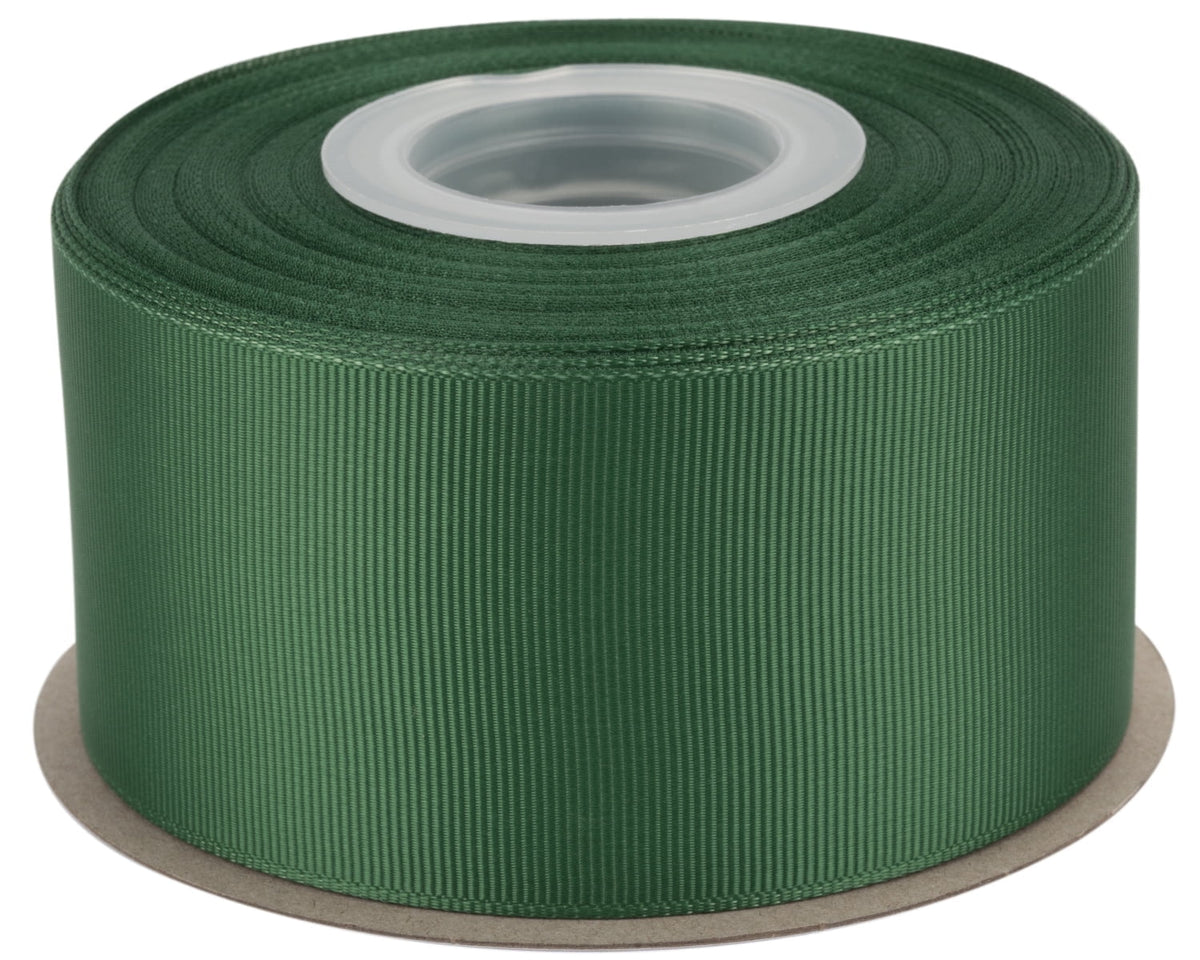 Ribbonitlux Grosgrain Ribbon 2 Inch x 25 Yards – Premium Polyester Craft Ribbon for Hair Bows, Gift Wrapping, Weddings & DIY – Solid Forest Green(#587) – 1 Roll