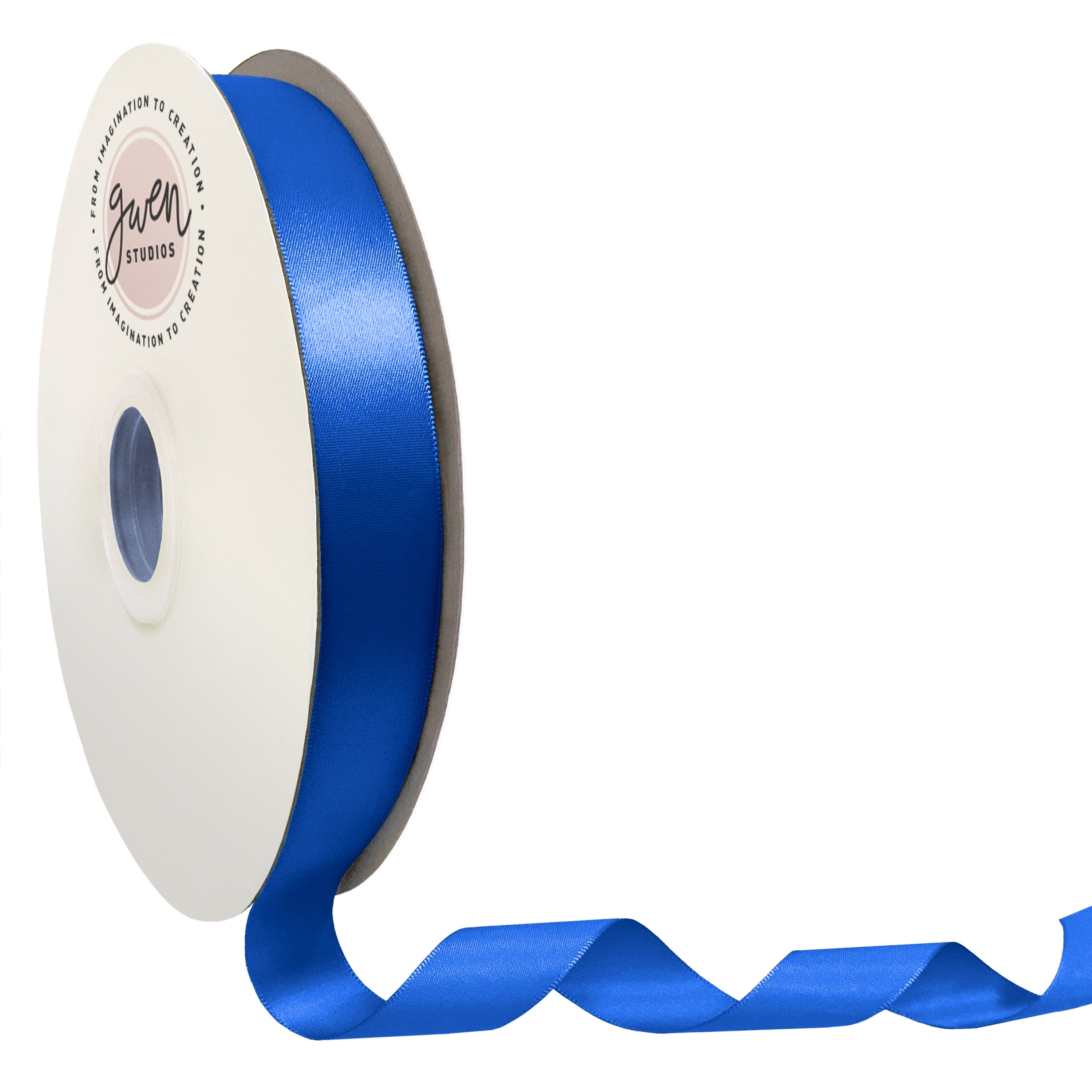 White Single Faced Satin Ribbon, 7/8" x 100 Yards by Gwen Studios