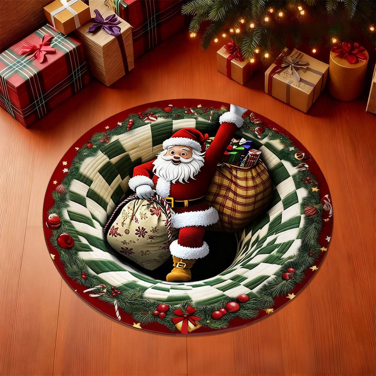 Mats Savings YZEGDCH Christmas Reindeer Rugs- Green Rugs for Living Room Christmas Doormat Indoor Outdoor Entrance Floor Rug Non Slip Winter Christmas Decor Rubber Welcome Mats